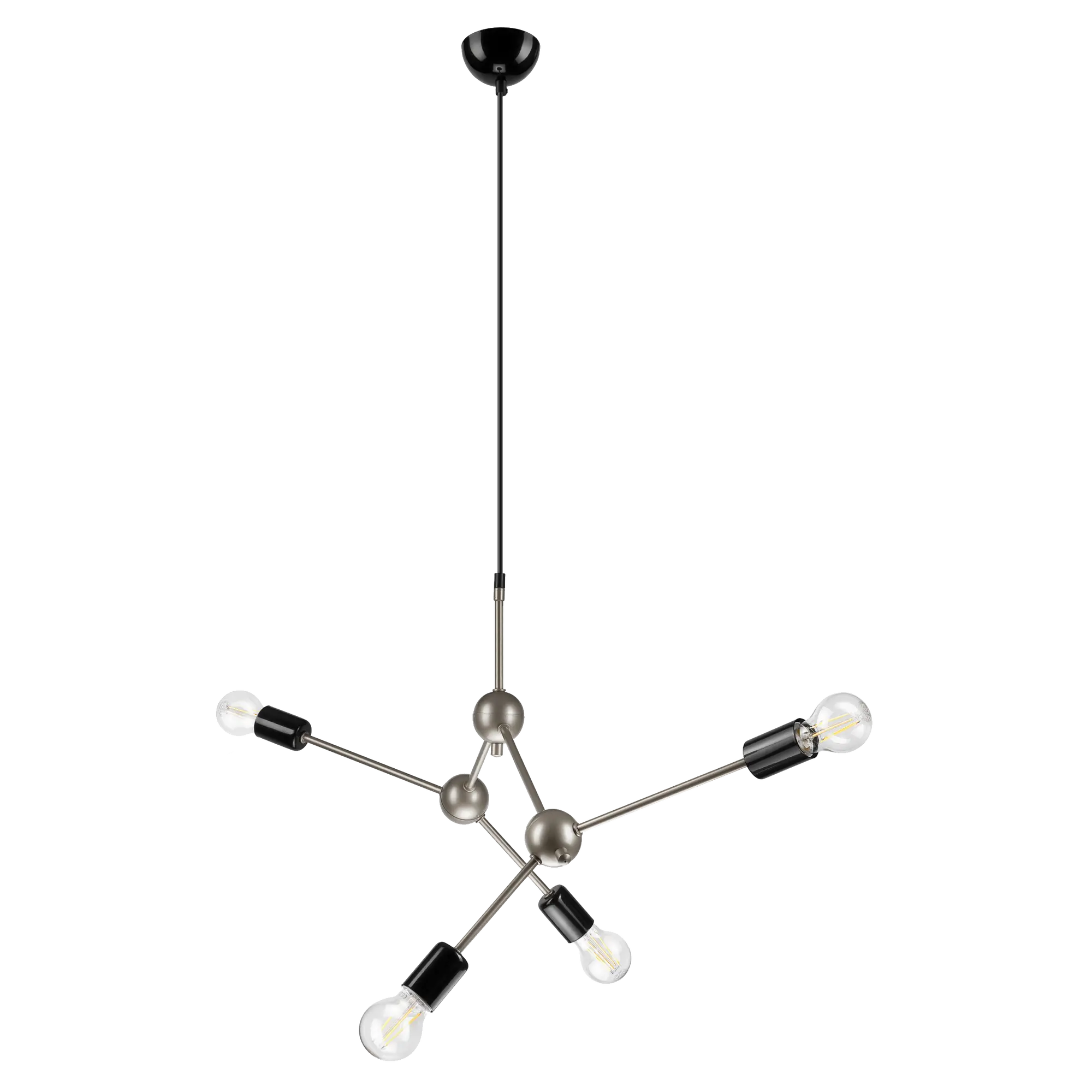 Lampa wisząca Alessia szara 4 x E27 Lamkur