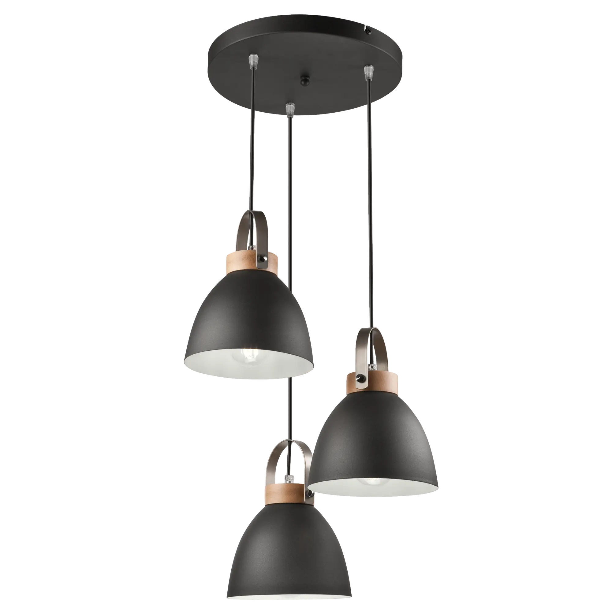 Lampa wisząca Danielle czarna 3 x E27 Lamkur