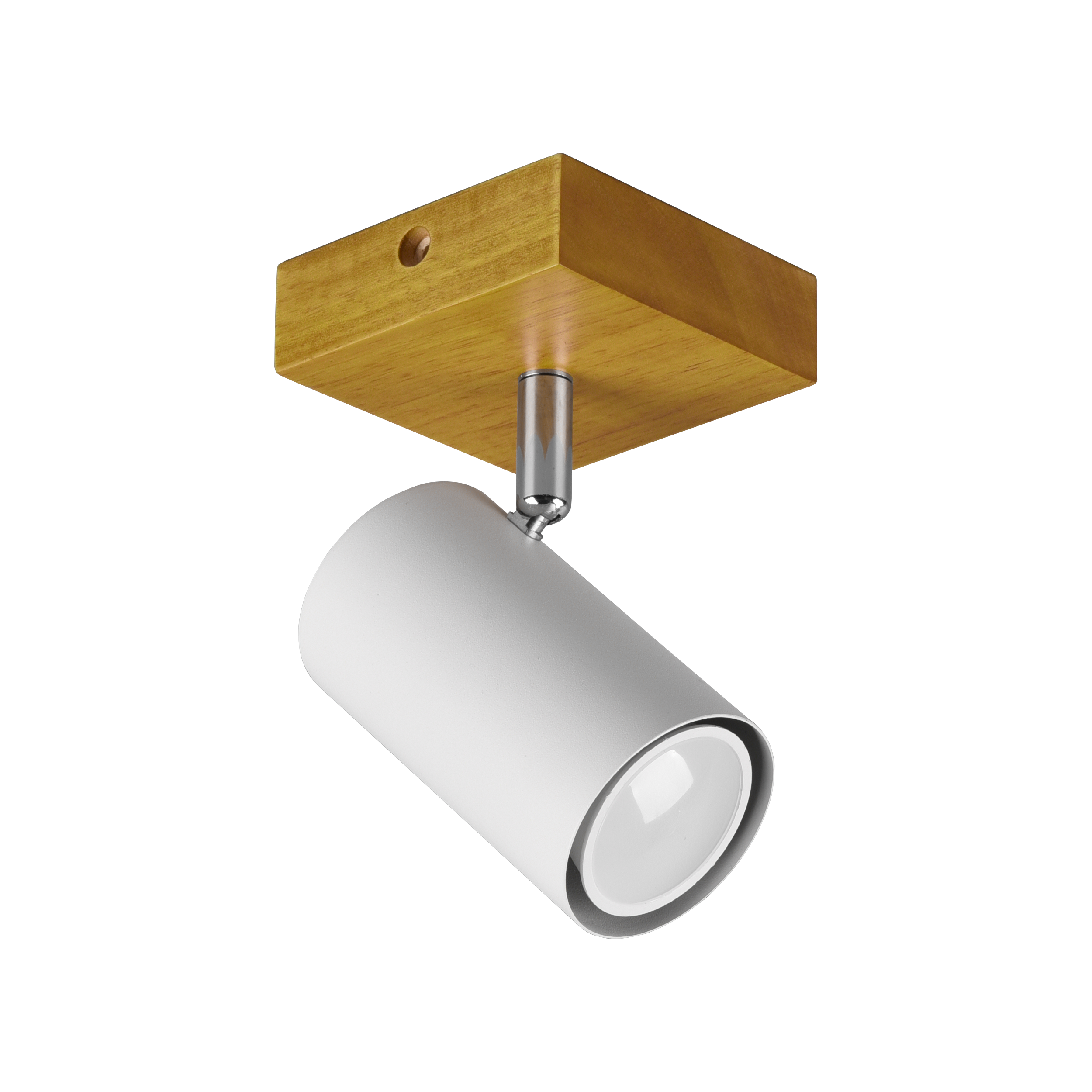 Reflektorek Marley biały z drewnem GU10 Trio