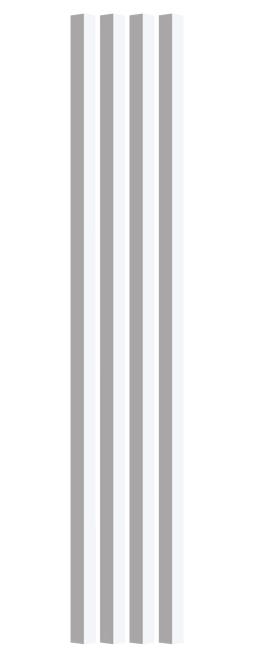 Panele ścienny 3D Lamele Biały Premium 4 lamele z listwami montażowymi 280x3x3.8 cm 89835676