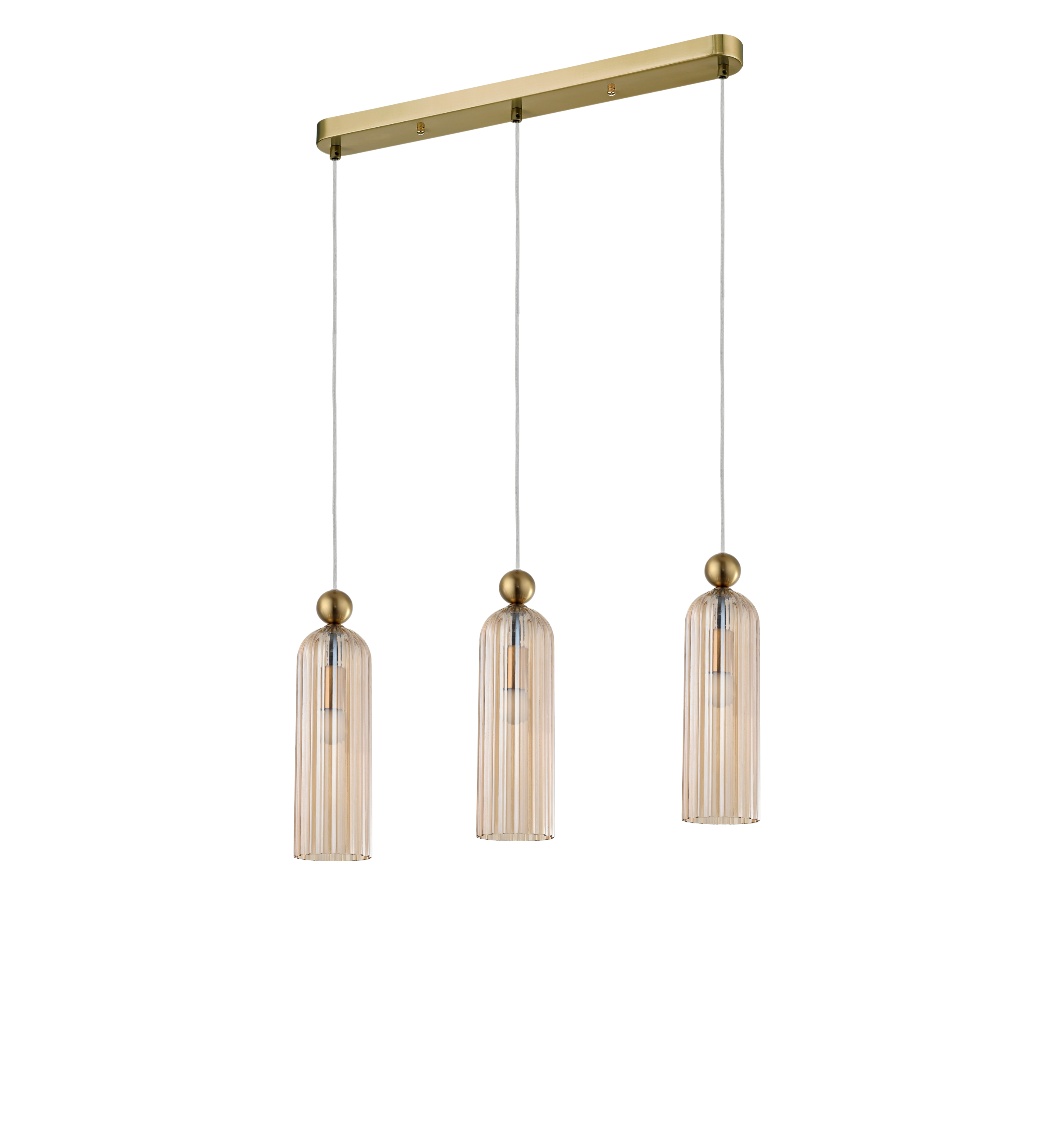 Lampa wisząca Piega bursztyn 3 x E14 Light Prestige