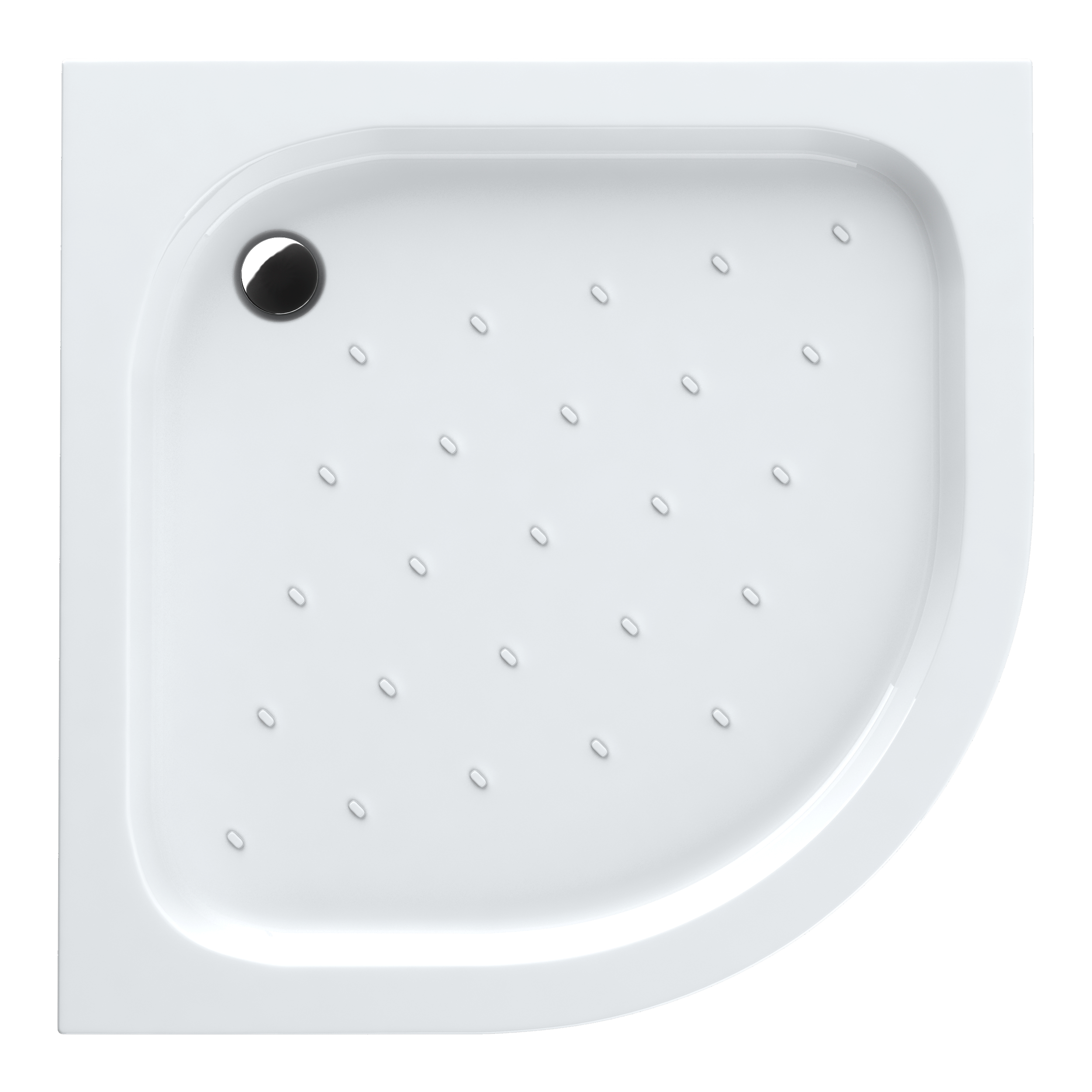 Brodzik do kabiny prysznicowej 1/4 koła Comfo 80x80x16 cm Schedpol