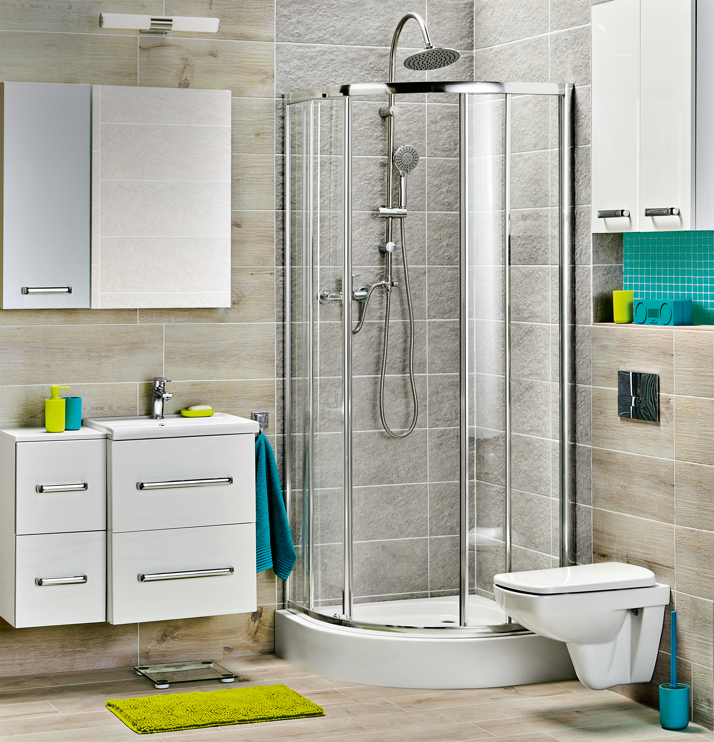 Brodzik do kabiny prysznicowej 1/4 koła Comfo 90x90x16 cm Schedpol - 2