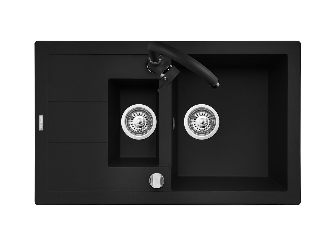 Zlewozmywak granitowy z baterią Senar 2 Pyramis