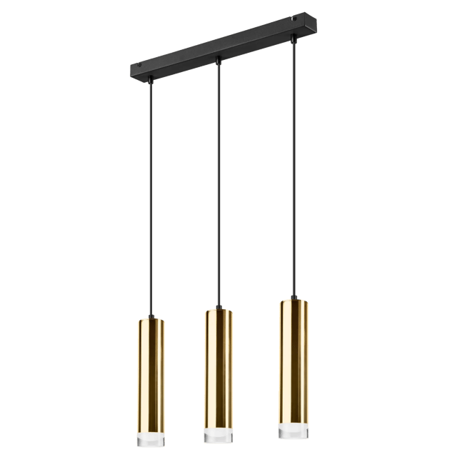 Żyrandol Diego 3 x E27 złoty Lamkur