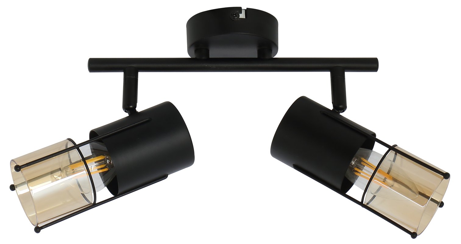 Listwa reflektorowa Scottie czarna 2 x E14 Reality