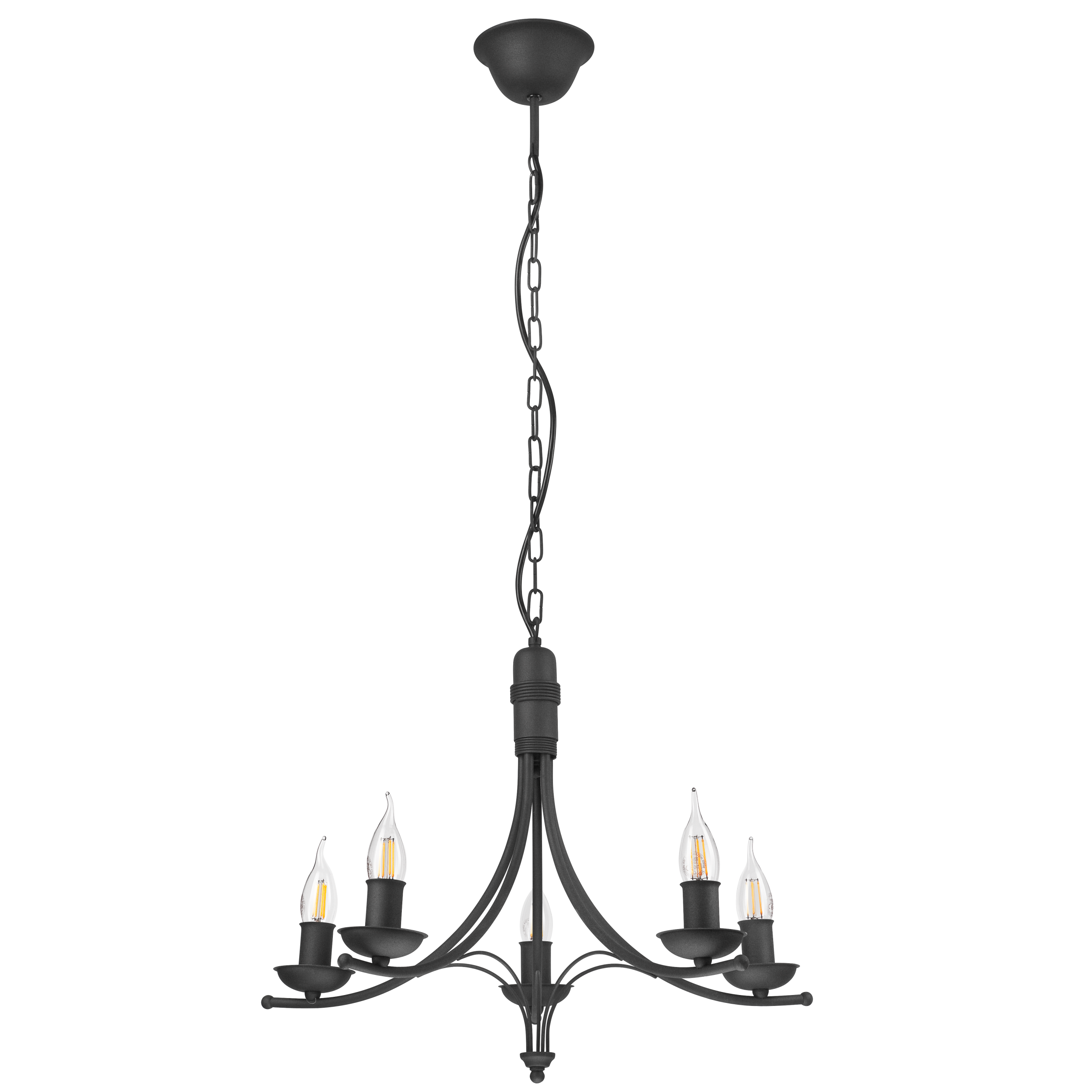 Lampa wisząca Lucy czarna 5 x E14 Lamkur