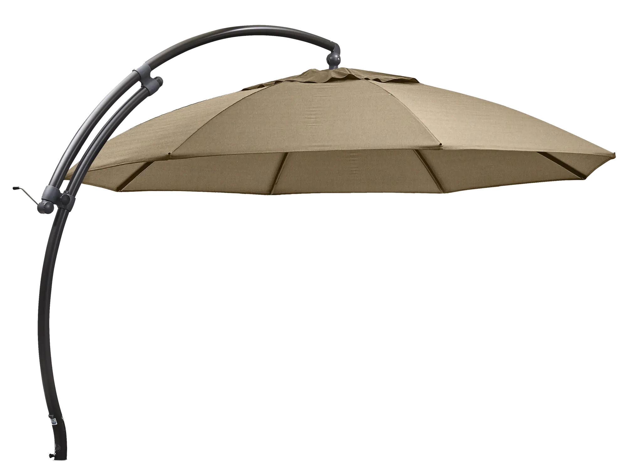 Parasol ogrodowy okrągły Easy Sun 375x305 cm ciemnobeżowy Sun Garden