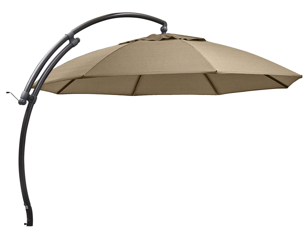 Parasol ogrodowy okrągły Easy Sun 375x305 cm ciemnobeżowy Sun Garden