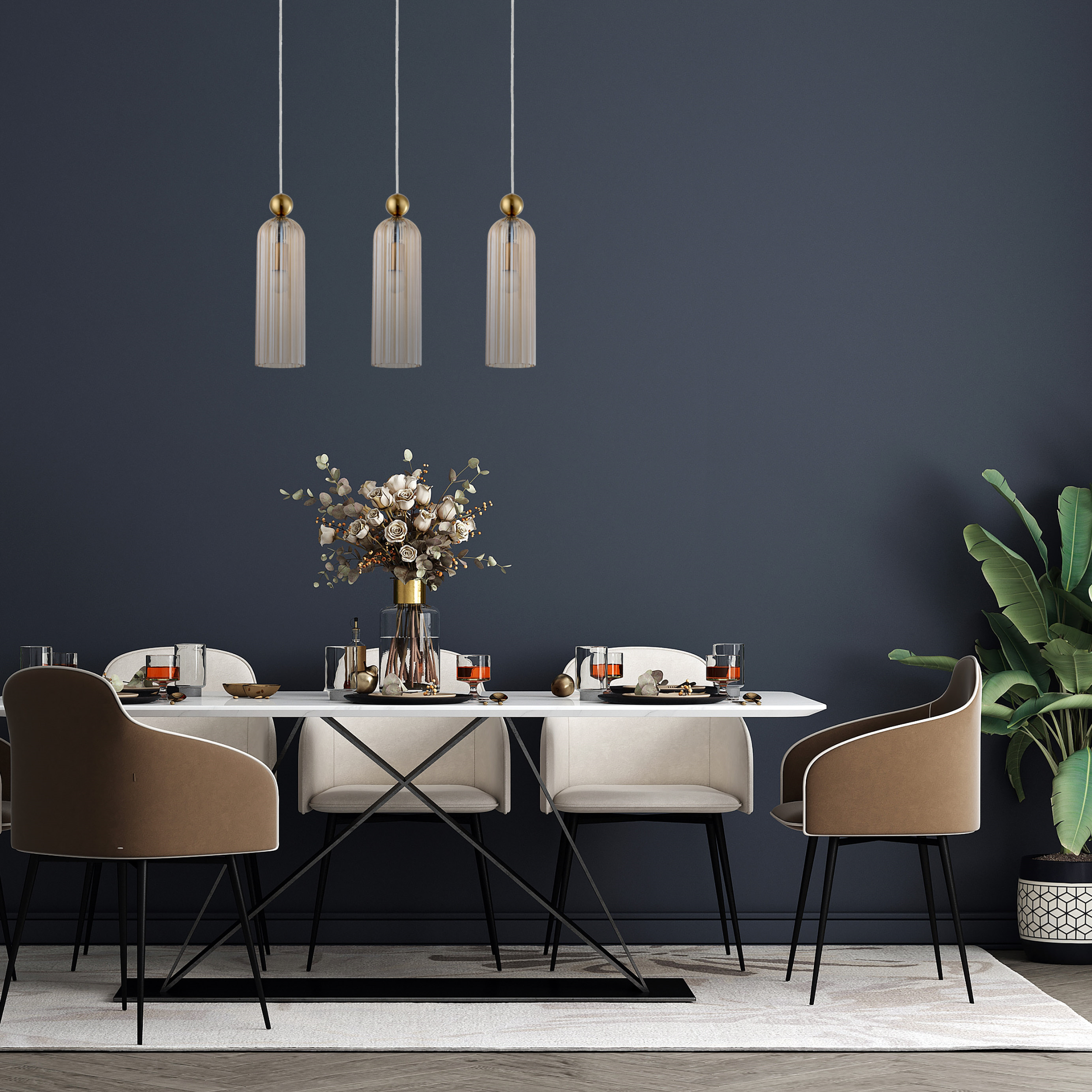 Lampa wisząca Piega bursztyn E14 Light Prestige - 2