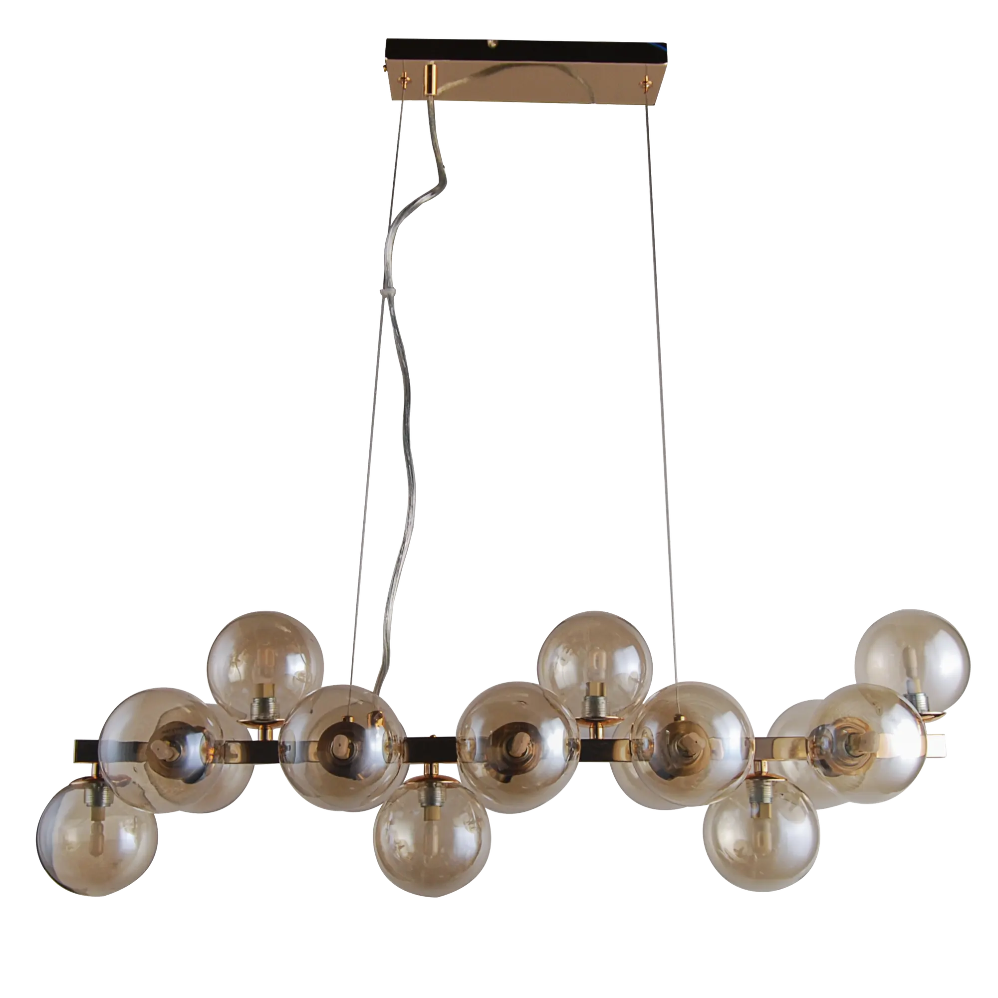 Lampa wisząca Marbelio brązowa 16 x G9 Italux