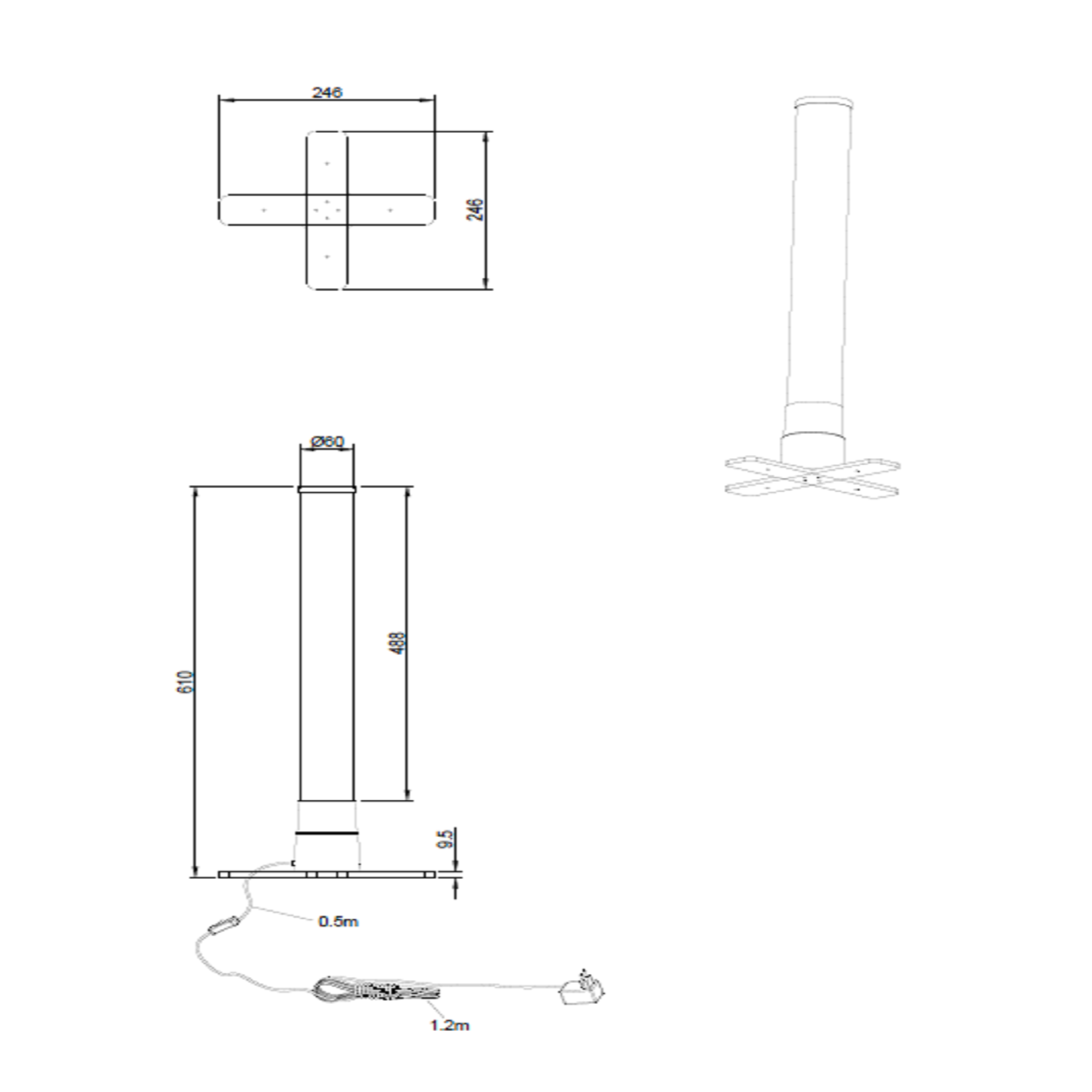 Lampa stołowa Motion srebrna 400 lm LED Trio Lighting Inter - 3