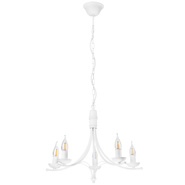 Lampa wisząca Lucy biała 5 x E14 Lamkur