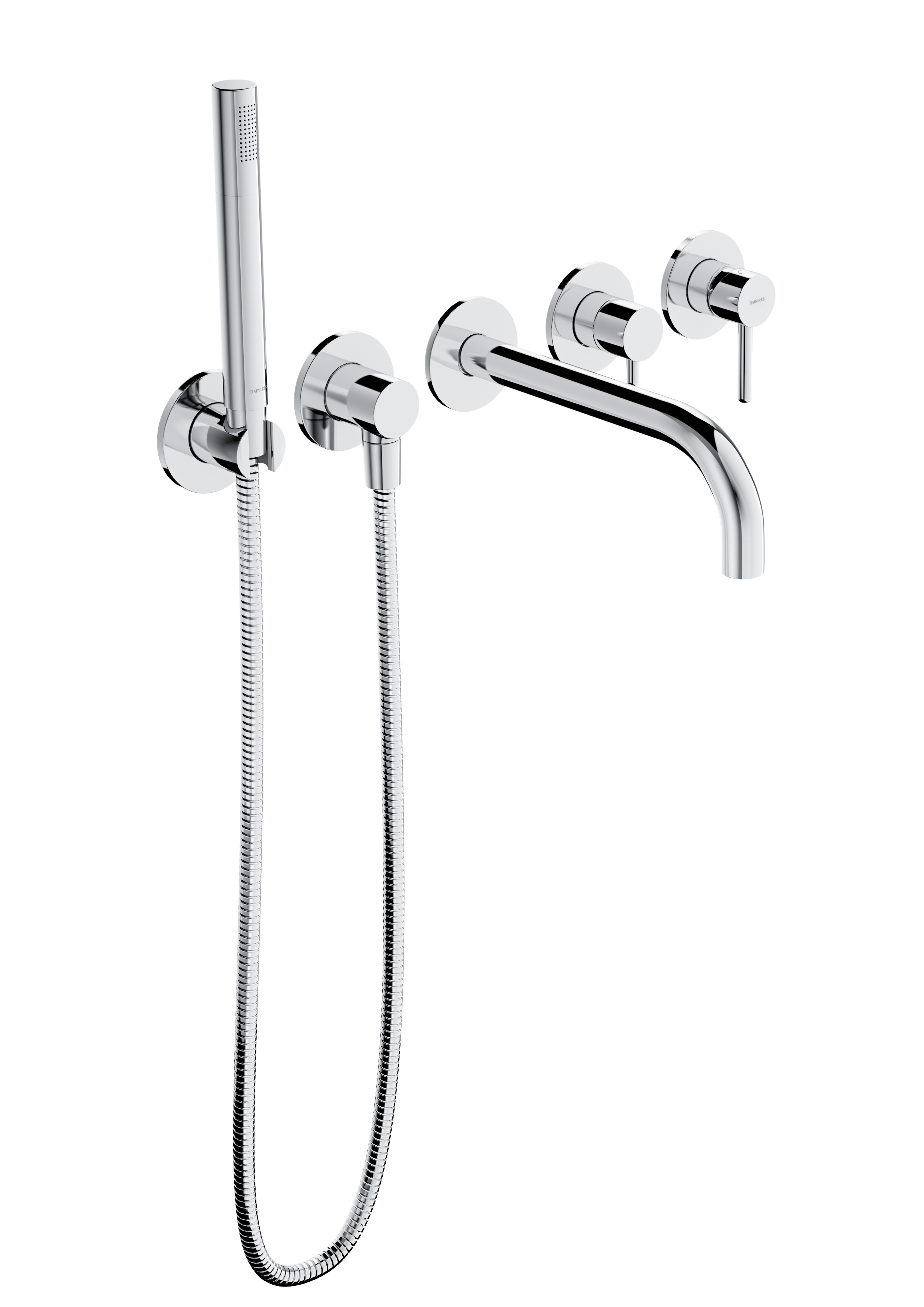 Bateria podtynkowa prysznicowa i wannowa Simplon Chrom Omnires