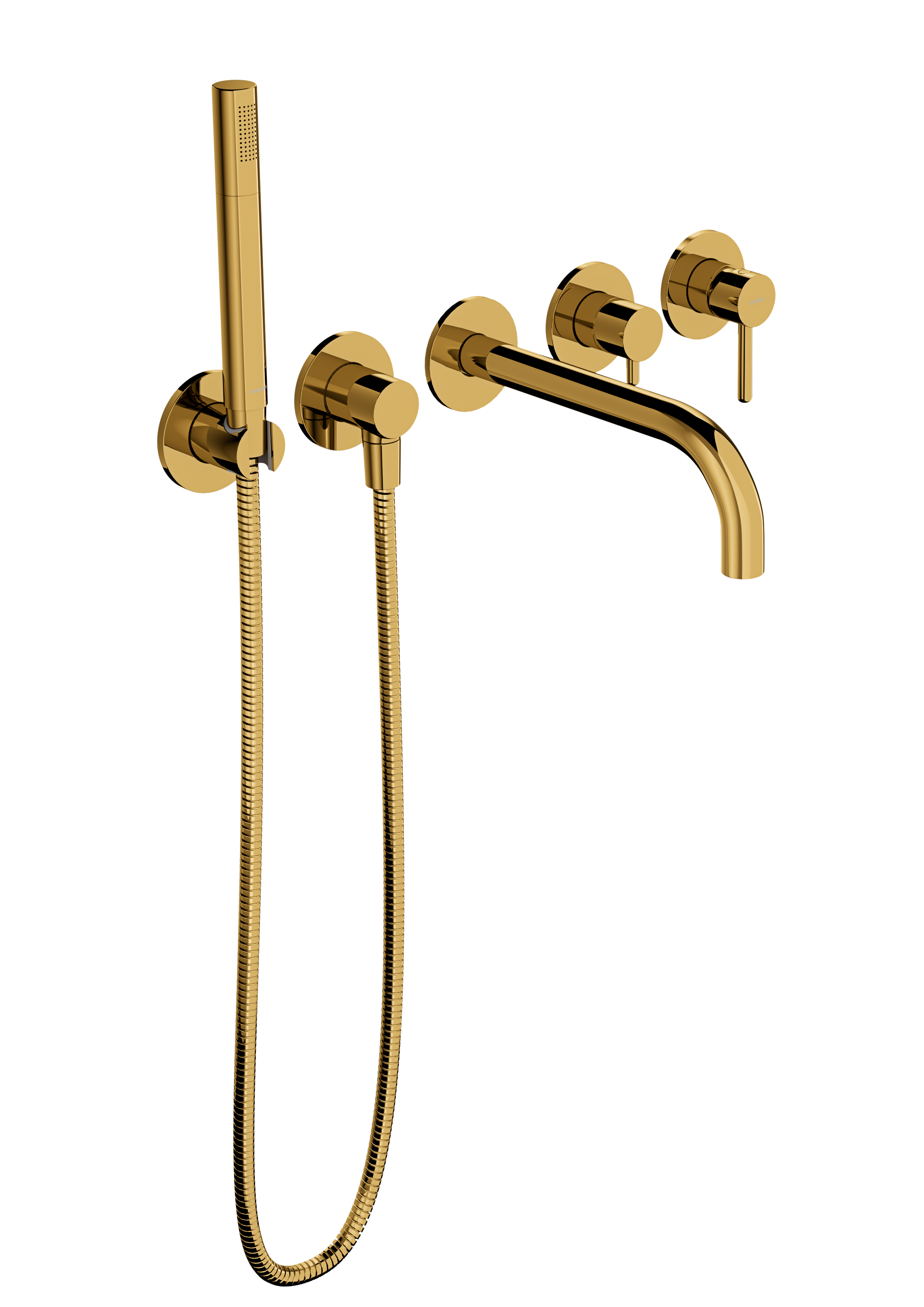 Bateria podtynkowa prysznicowa i wannowa Simplon Złota Omnires