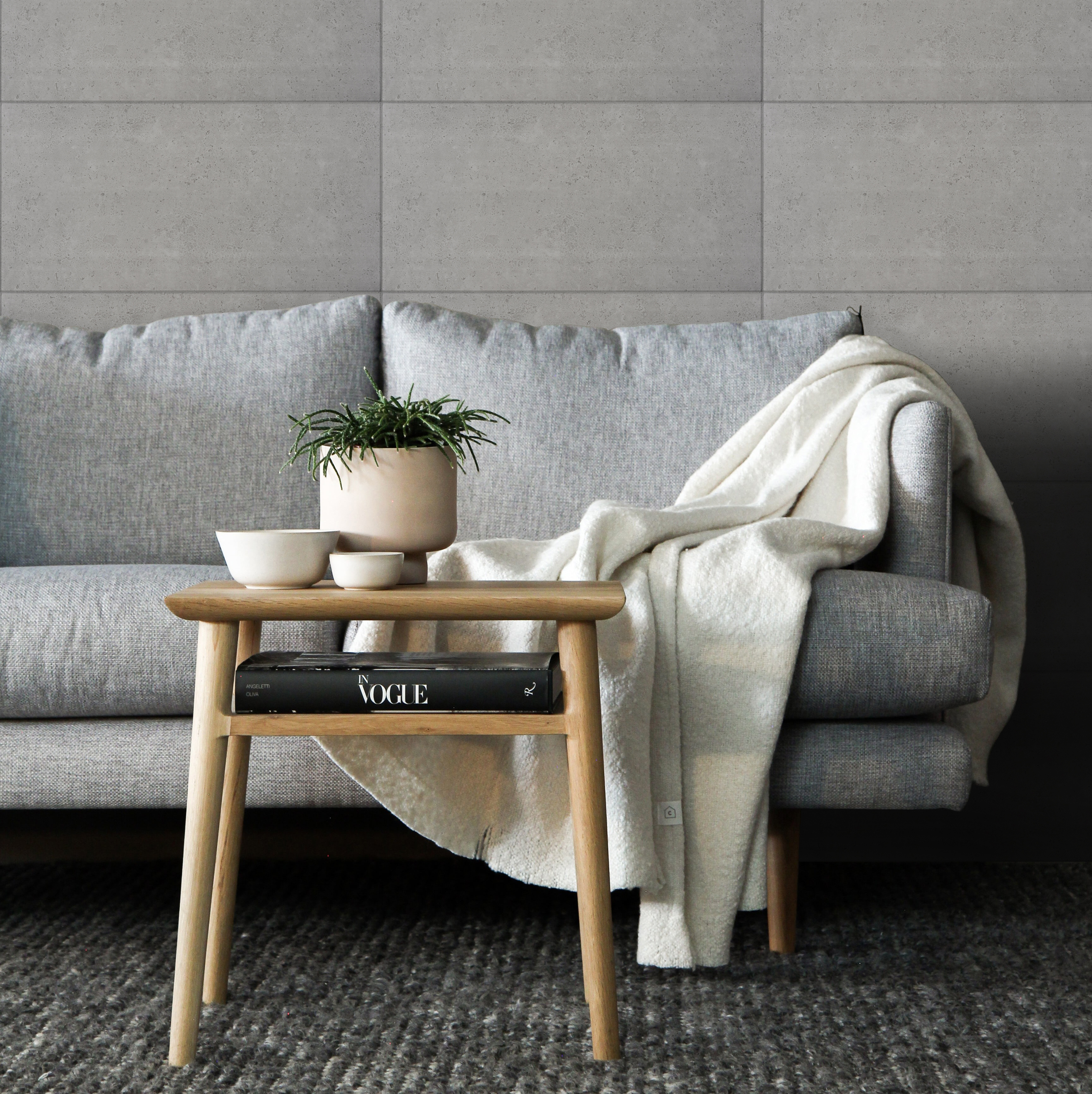 Panel dekoracyjny Beton jasny 50 x 100 cm polistyren 4 szt DMS - 2