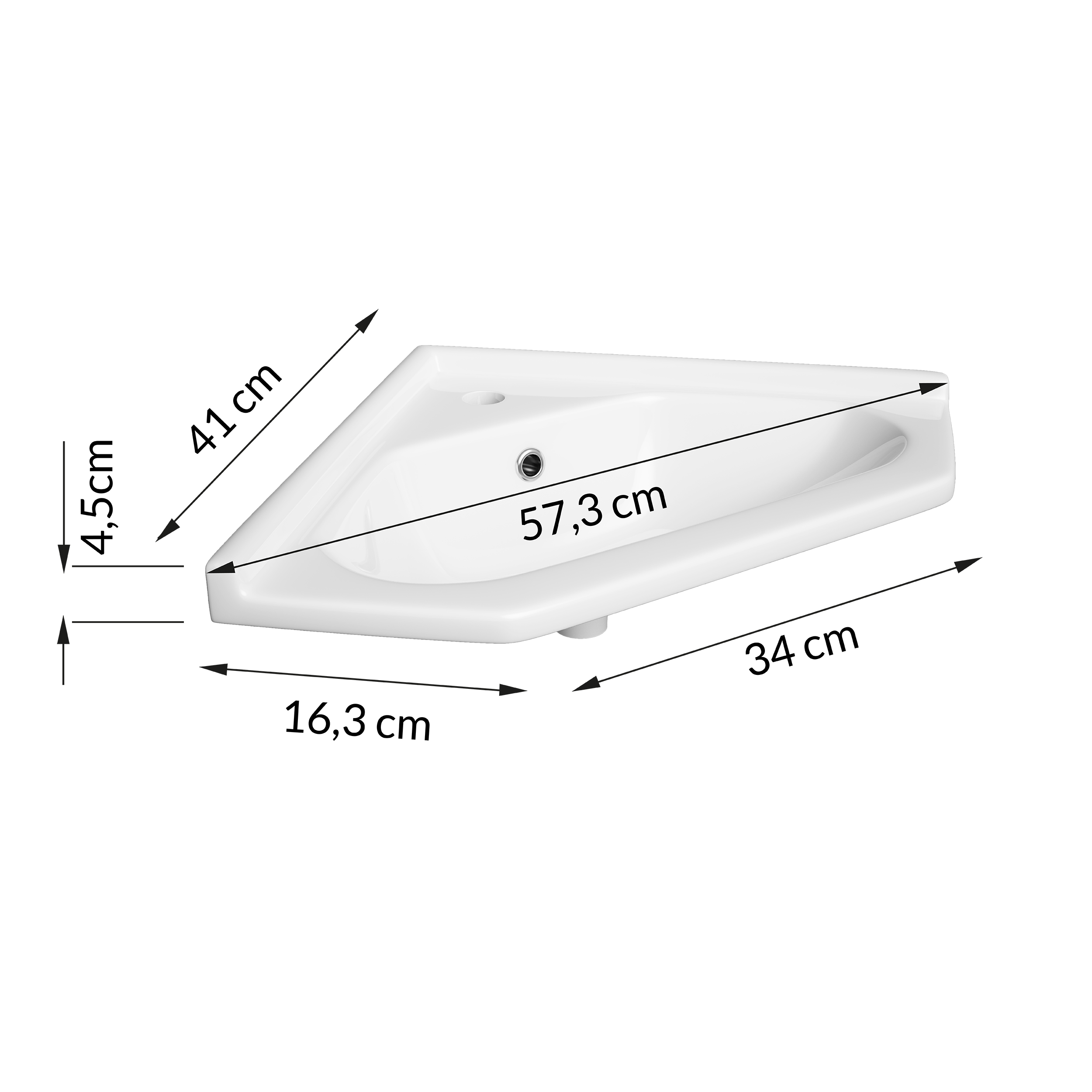 Umywalka ceramiczna Storm 50 Sensea - 2