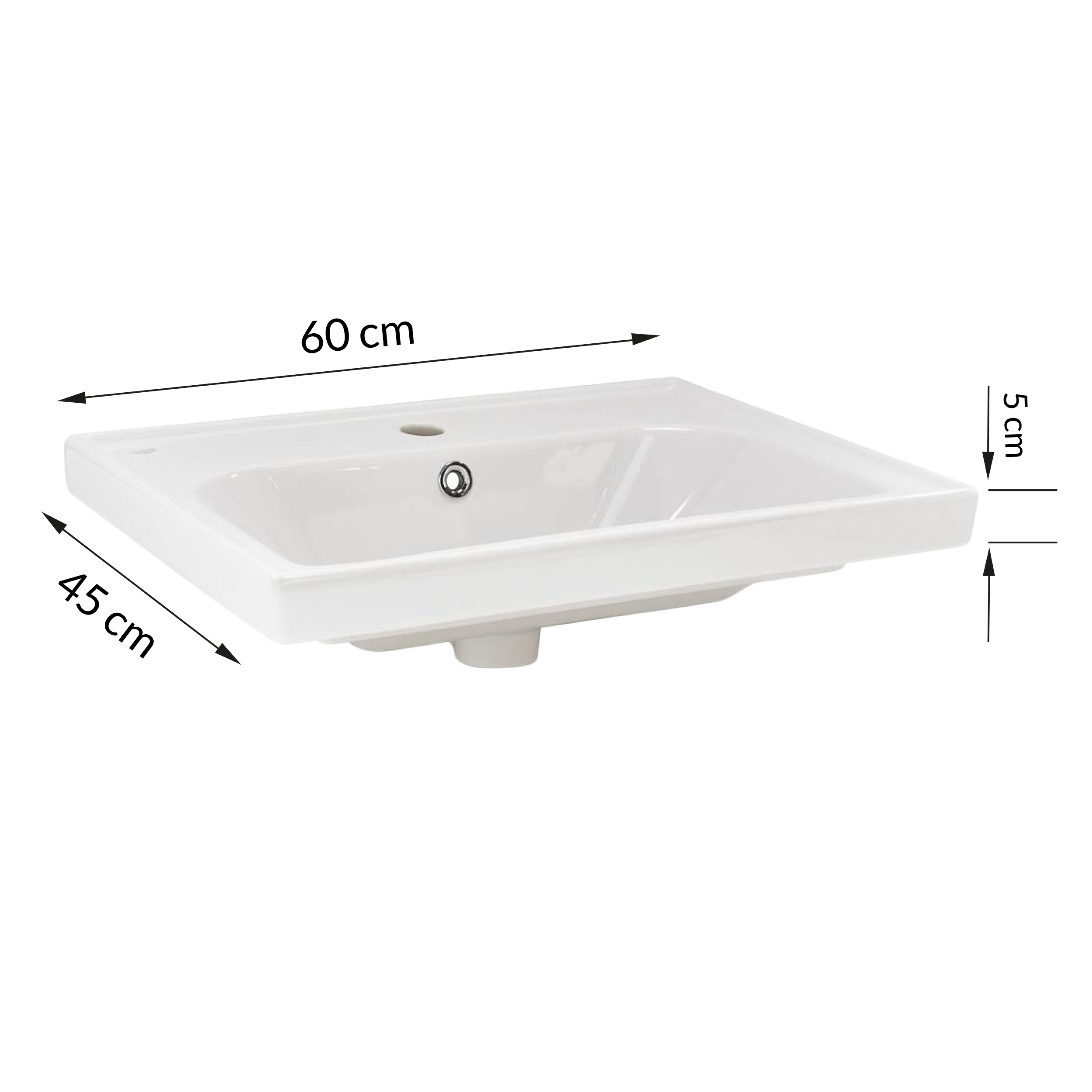 Umywalka ceramiczna Storm 60 Sensea - 6