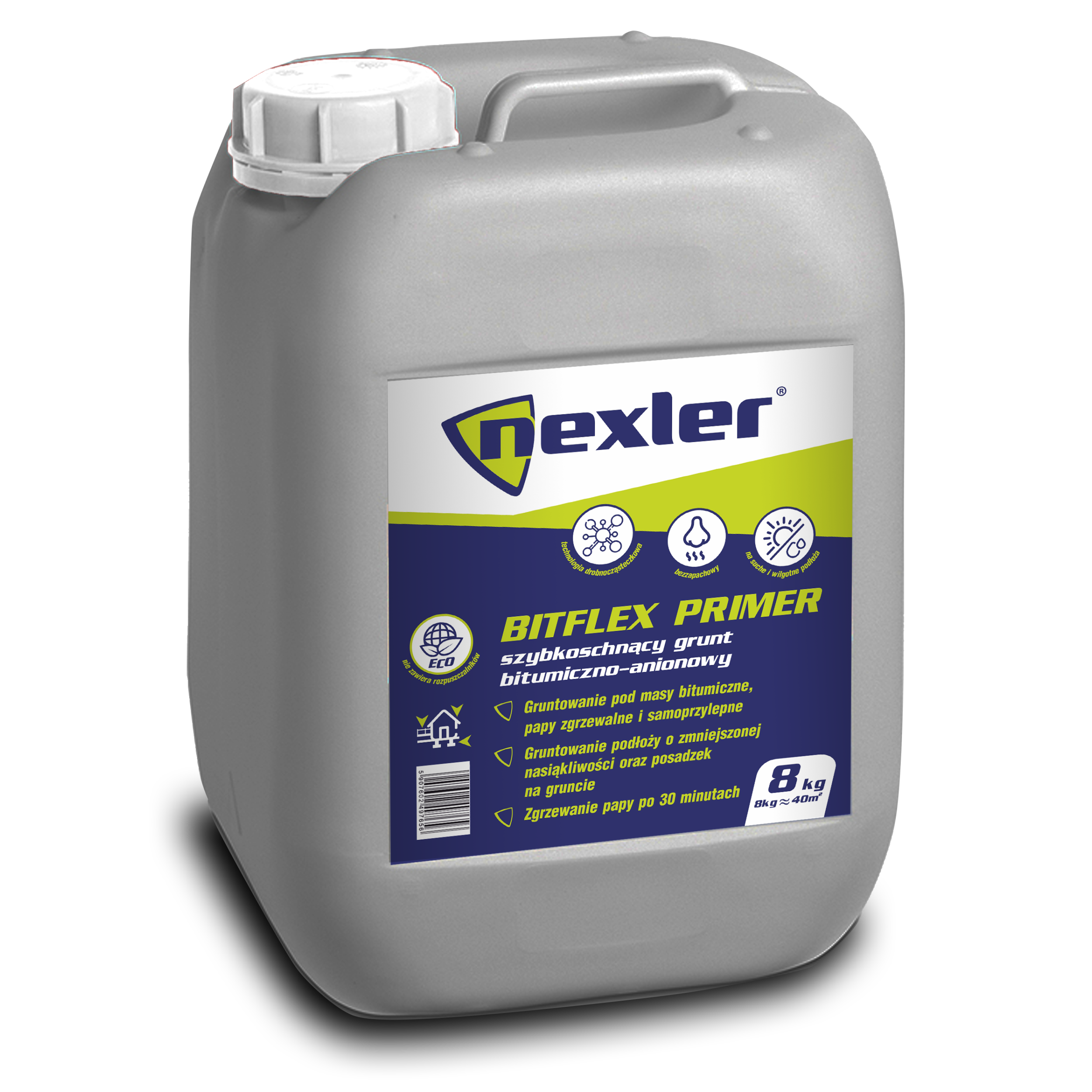 Grunt bitumiczno-anoniowy szybkowiążący Bitflex Primer 8 kg NEXLER