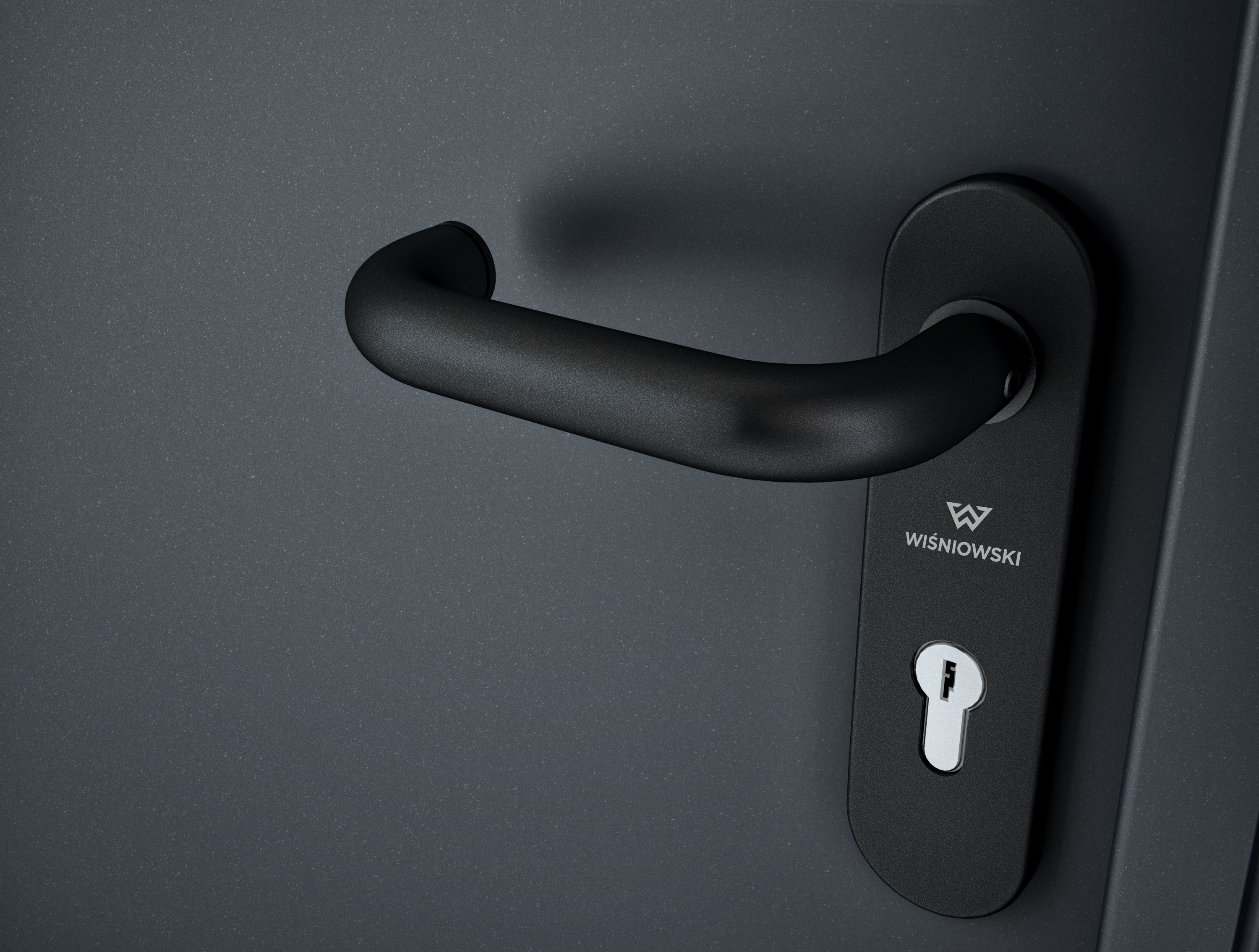 Drzwi przeciwpożarowe wewnętrzne EI30 antracytowe RAL 7016 90 lewe Wiśniowski - 4