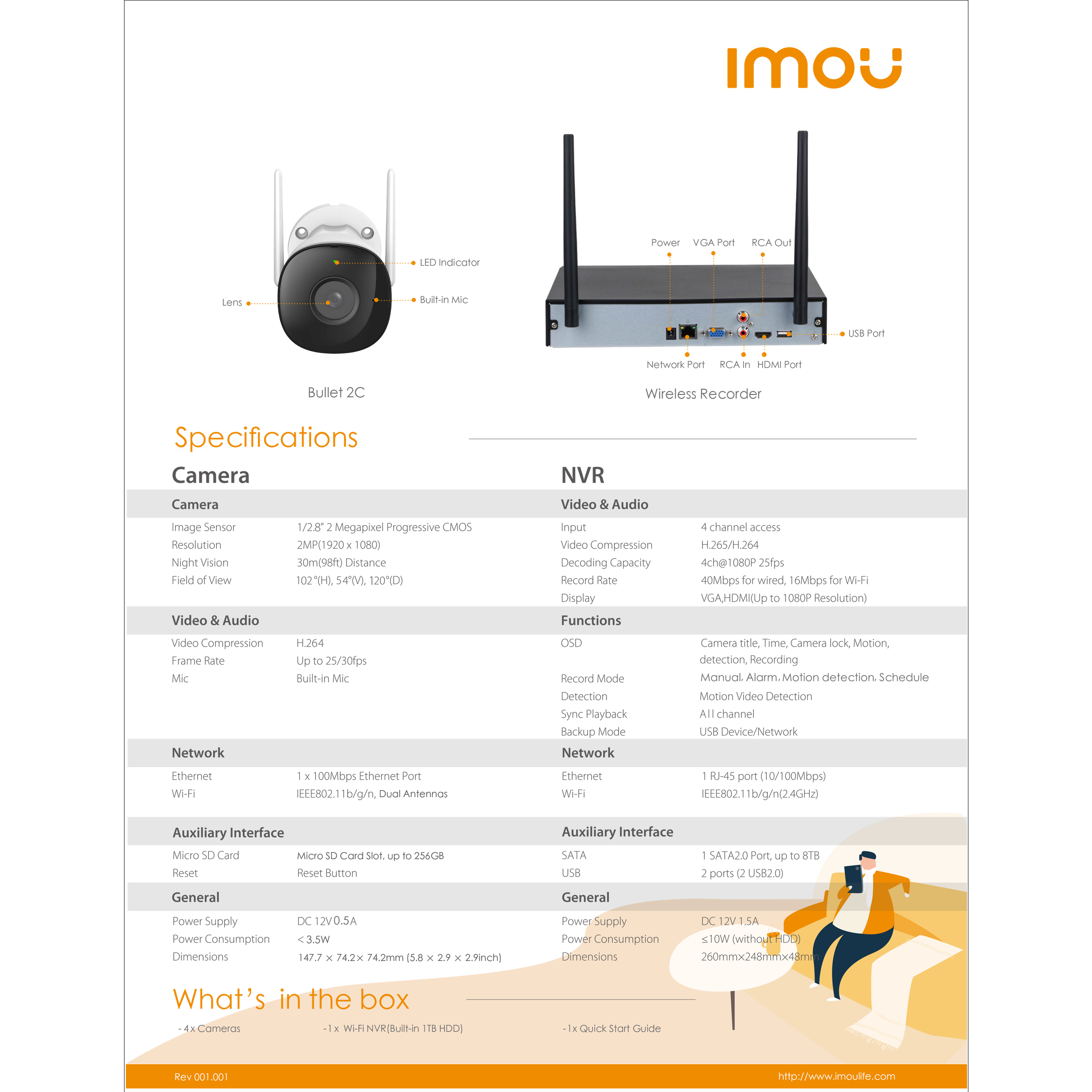 Zestaw do wideomonitoringu KIT/NVR1104HS-W-S2/4-F22 IMOU - 3