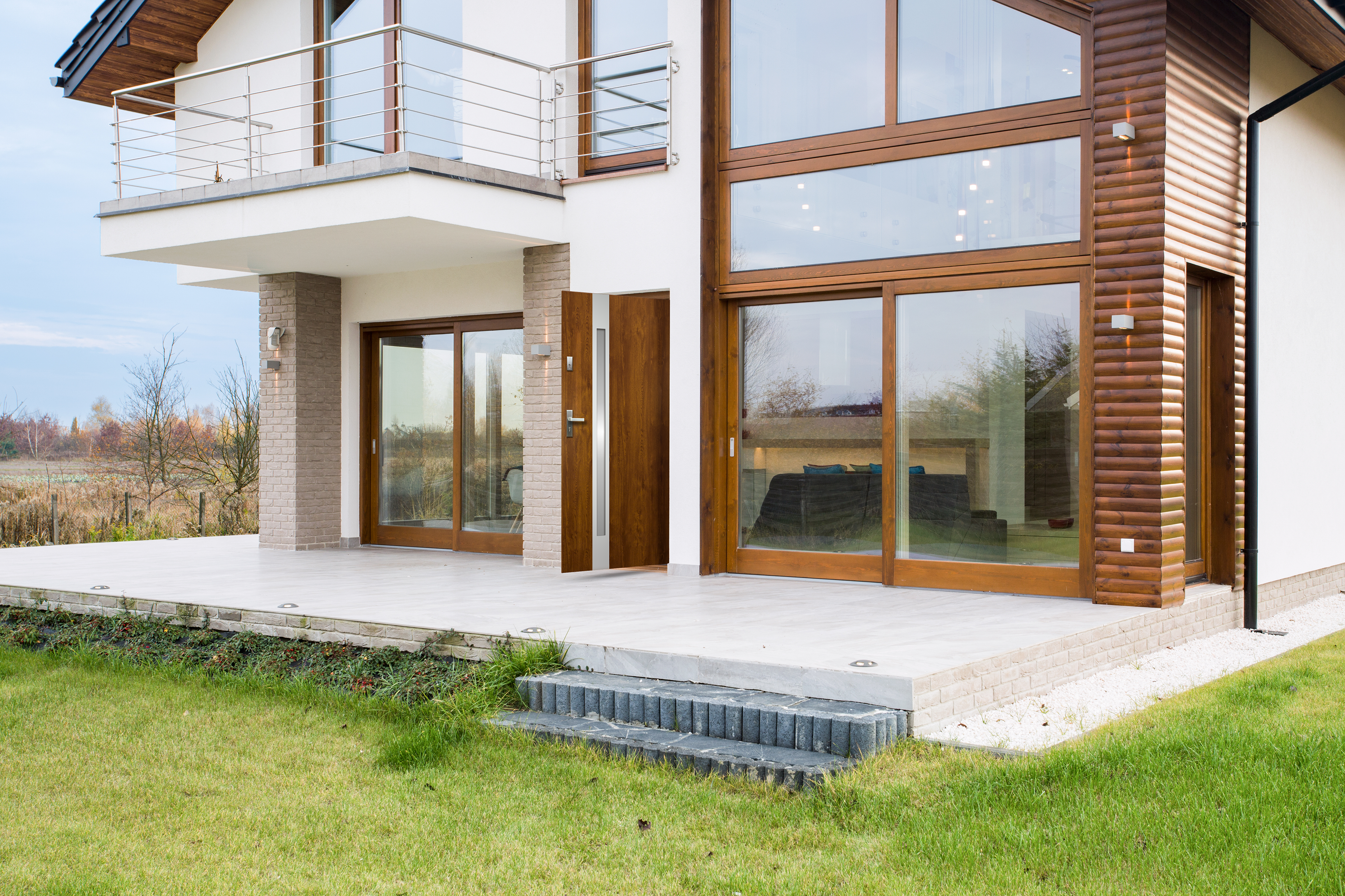 Drzwi zewnętrzne stalowe wejściowe Temidas Złoty Dąb 80 Prawe OK Doors Trendline - 4