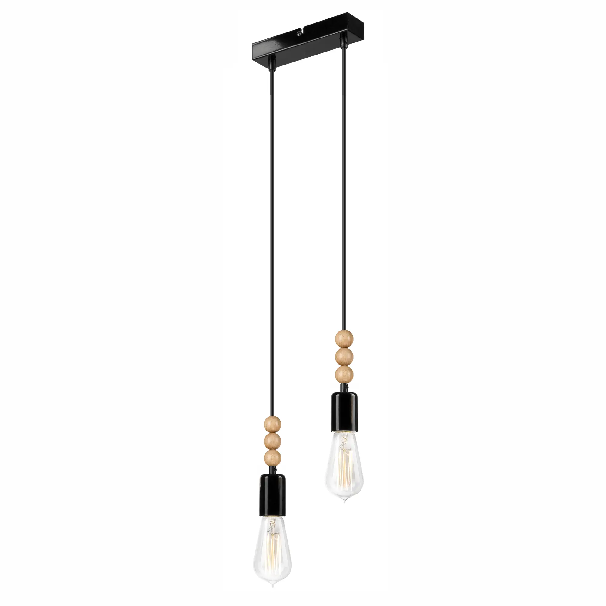 Lampa wisząca Simon czarna 2 x E27 Lamkur - 4