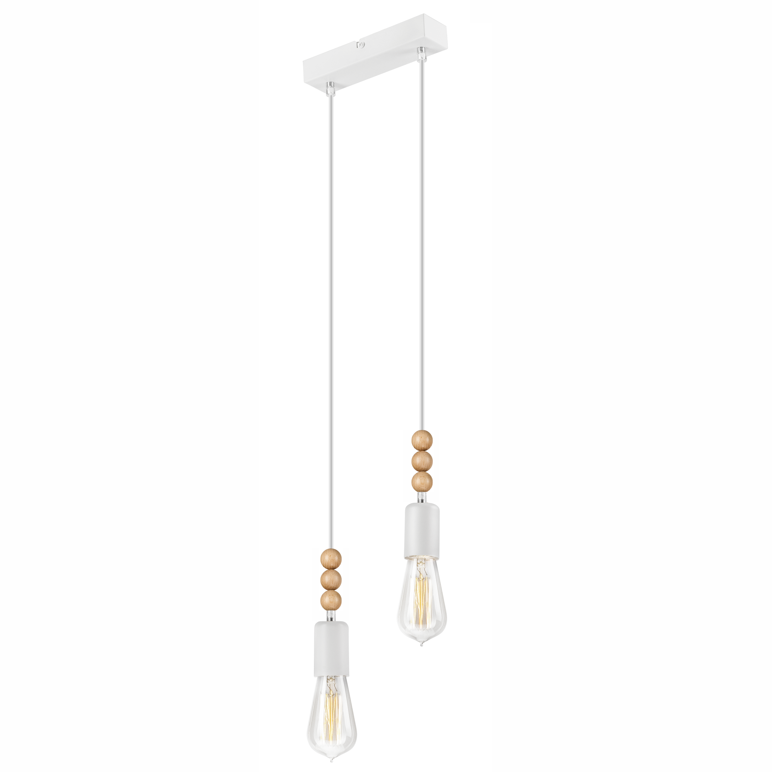 Lampa wisząca Simon biała 2 x E27 Lamkur - 4