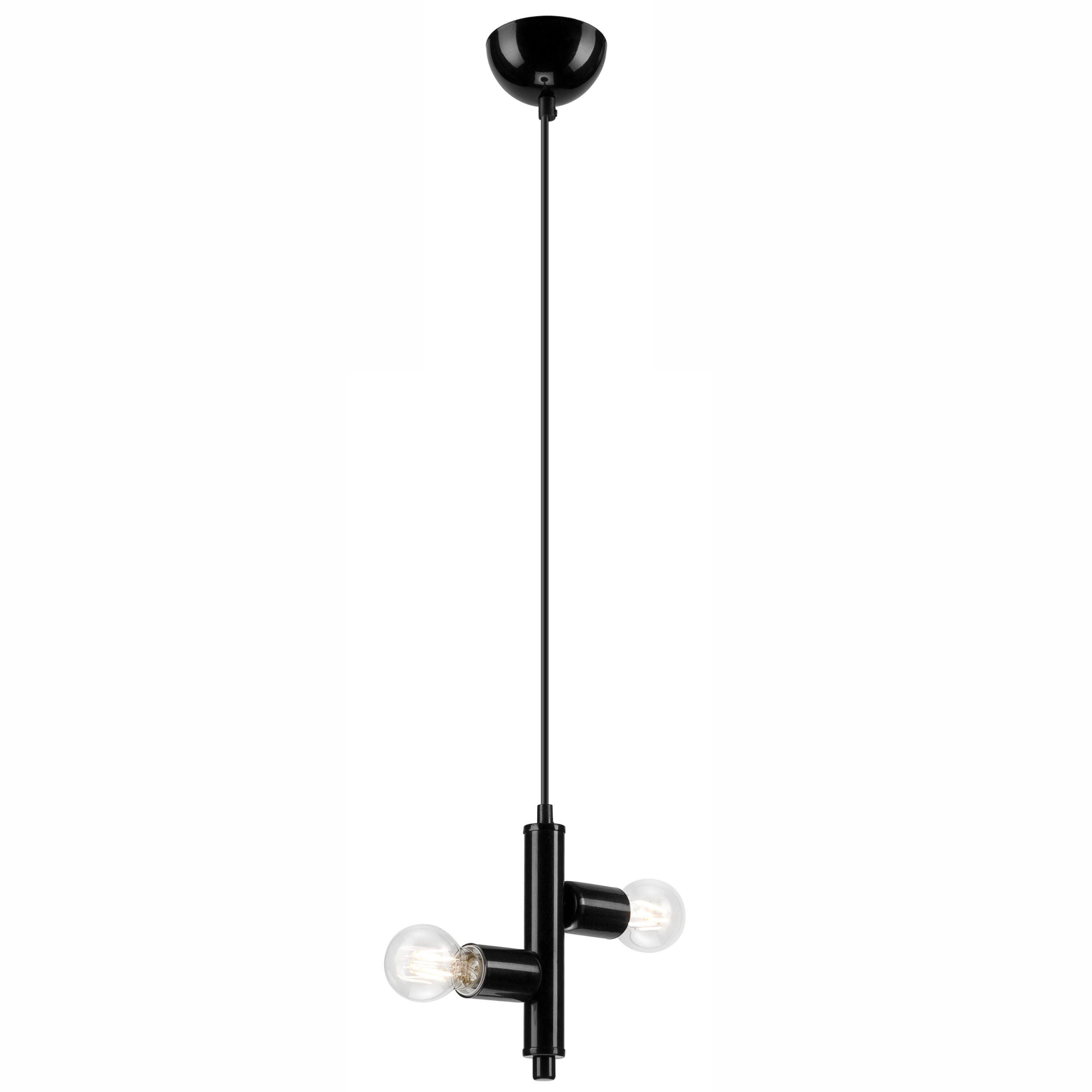 Lampa wisząca Lina czarna 2 x E27 Lamkur - 4