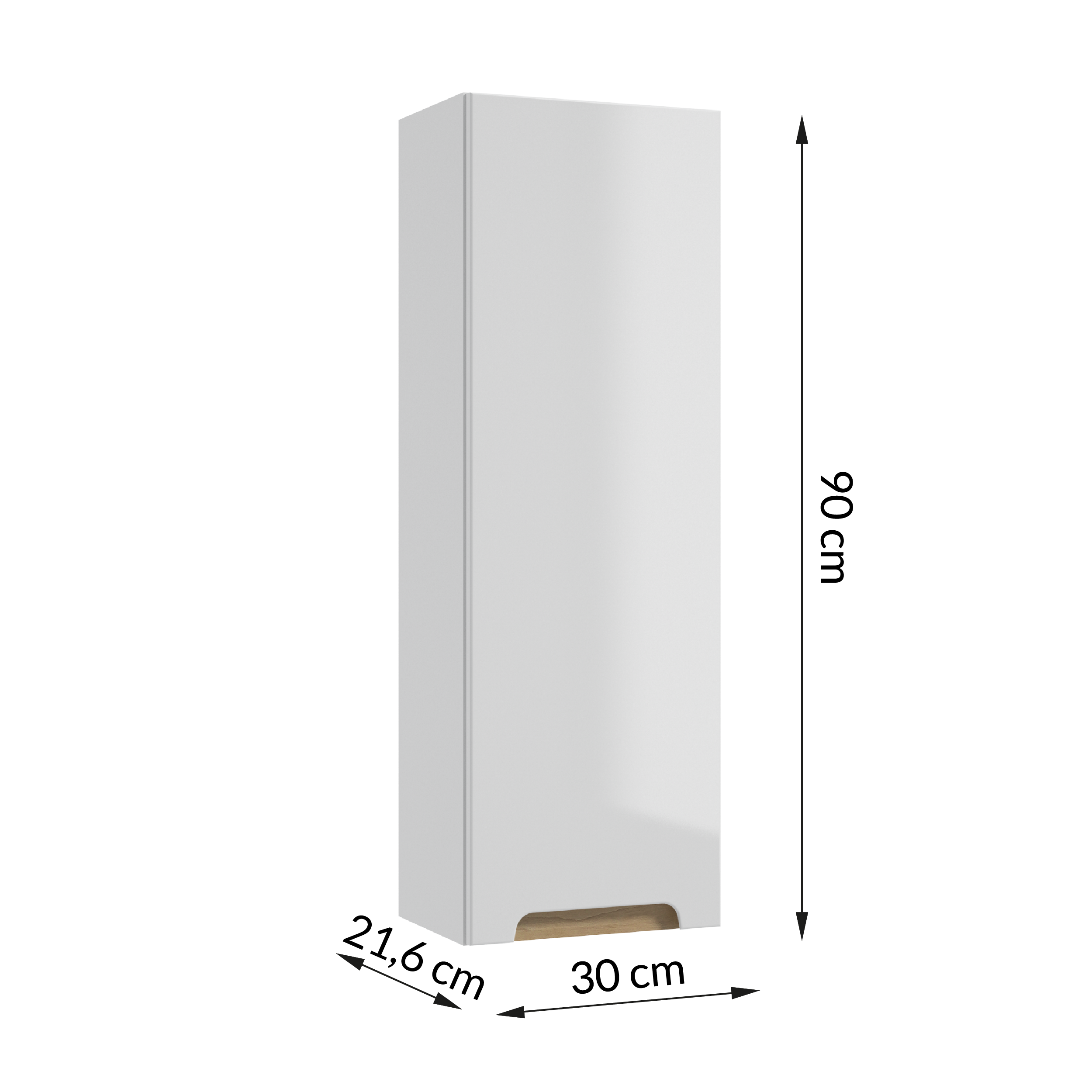 Szafka łazienkowa wisząca Stilla 30x21.6x90 cm Defra - 11