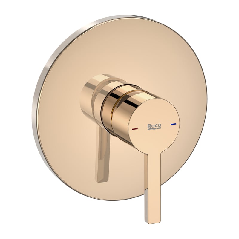 Bateria podtynkowa prysznicowa złota Naia Rose Gold 1F Roca