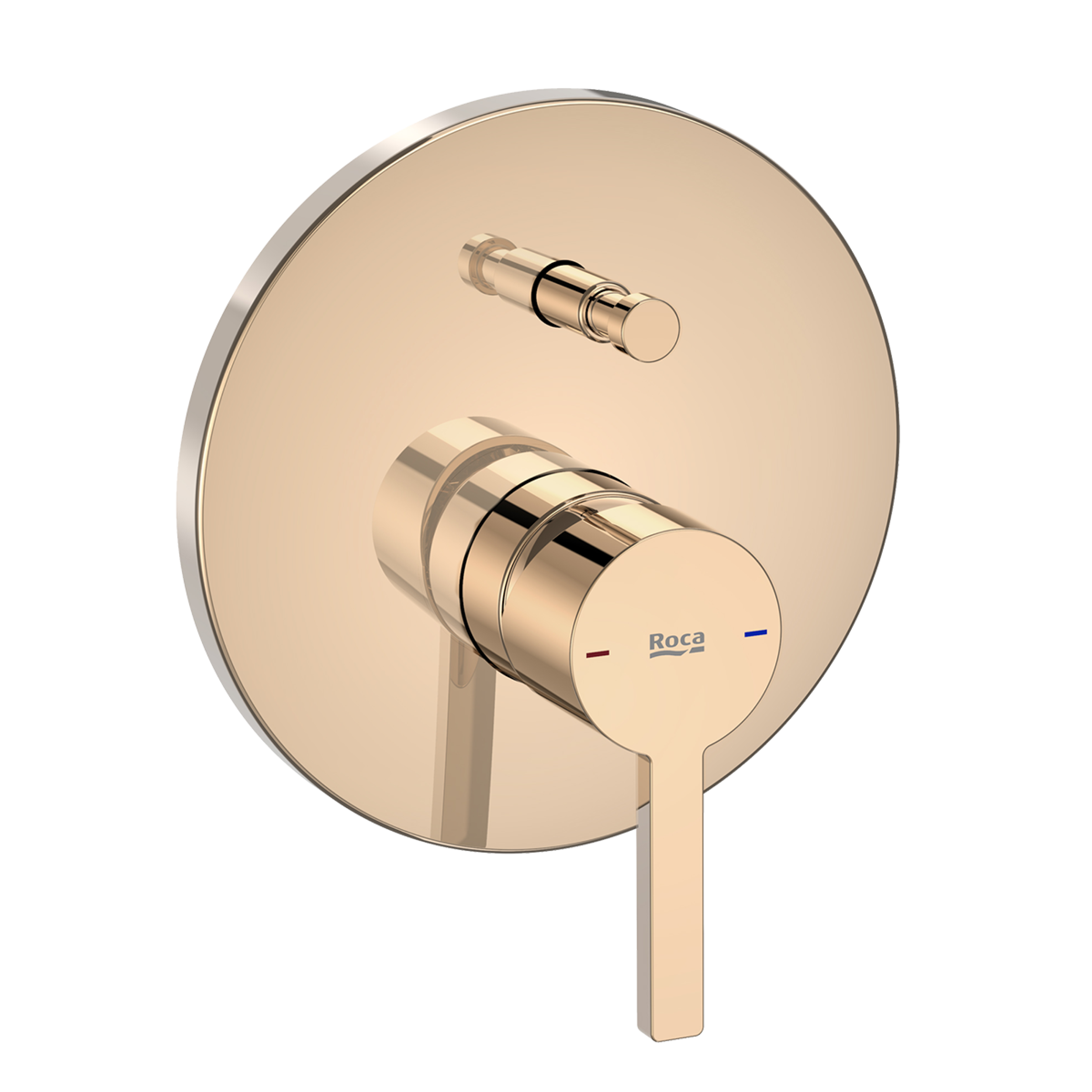 Bateria podtynkowa prysznicowa złota Naia Rose Gold 2F Roca