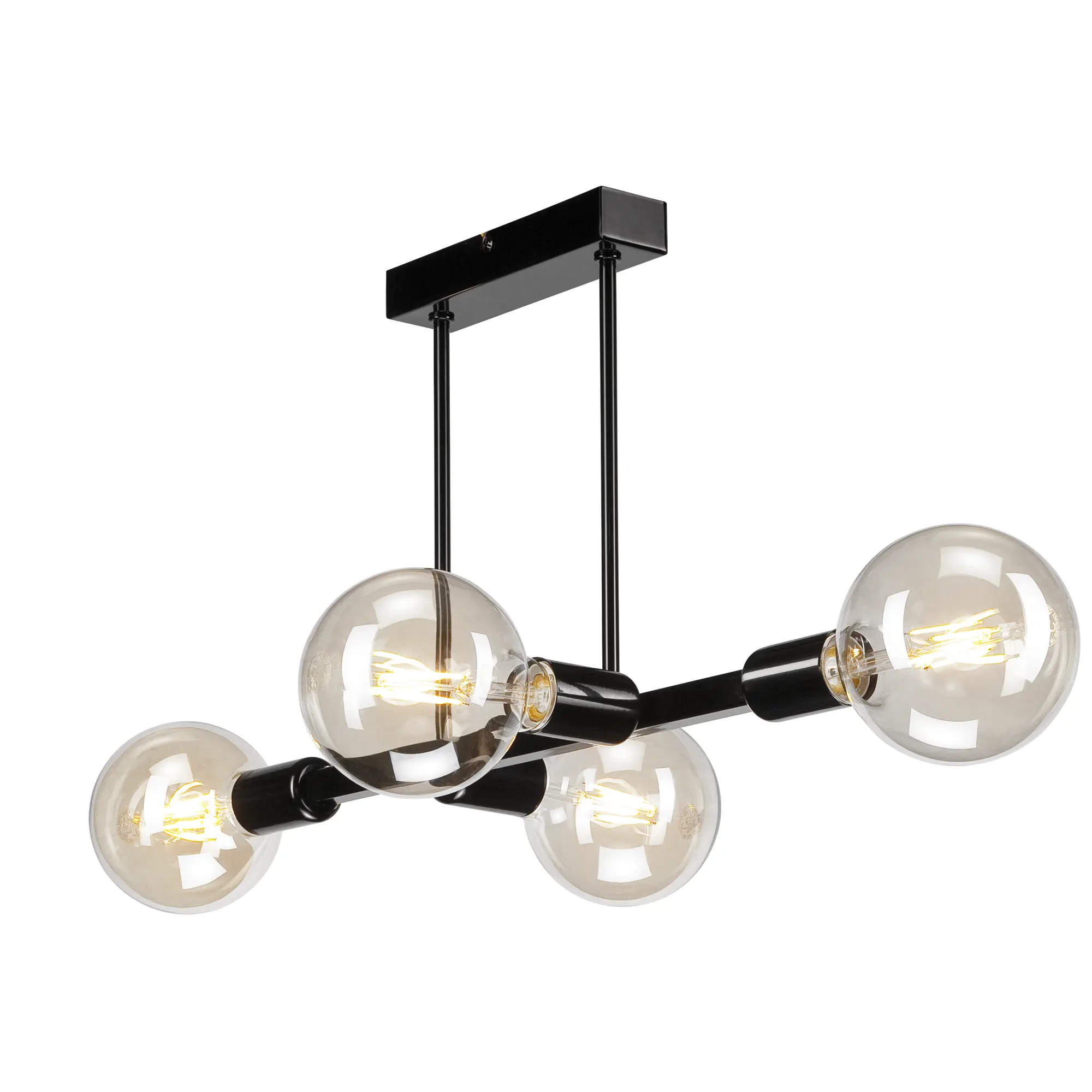 Lampa sufitowa Astrid czarna 4 x E27 Lamkur - 4