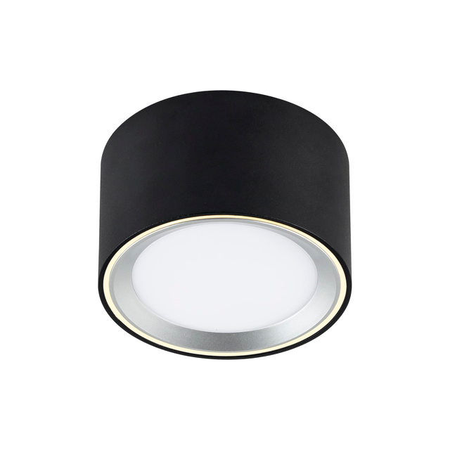 Oprawa natynkowa Oberon LED 1050 lm 8.7W barwa ciepła śr. 10 cm czarna IP20 Inspire