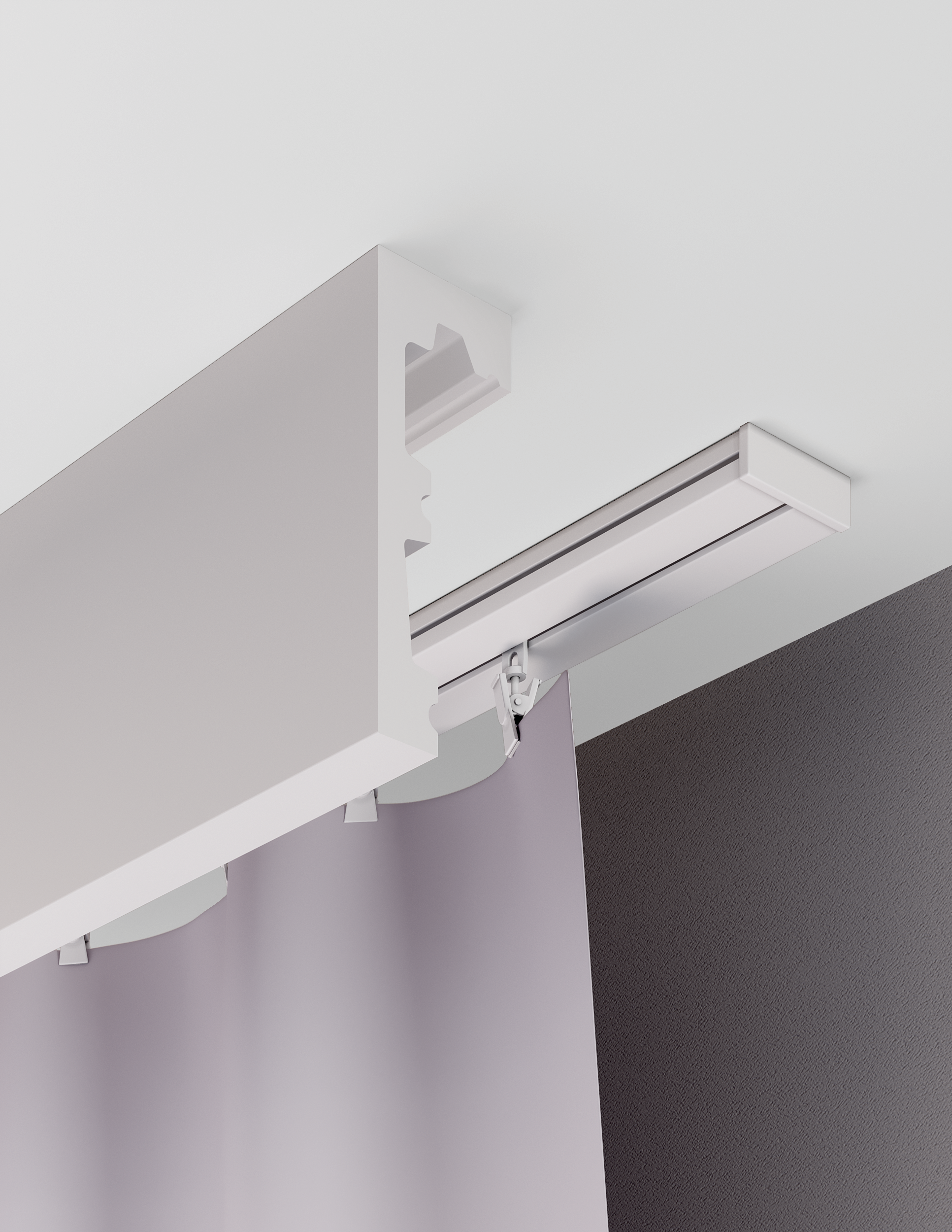 Listwa karniszowa LK-1 do LED z polimeru 10 x 200 cm DMS - 10