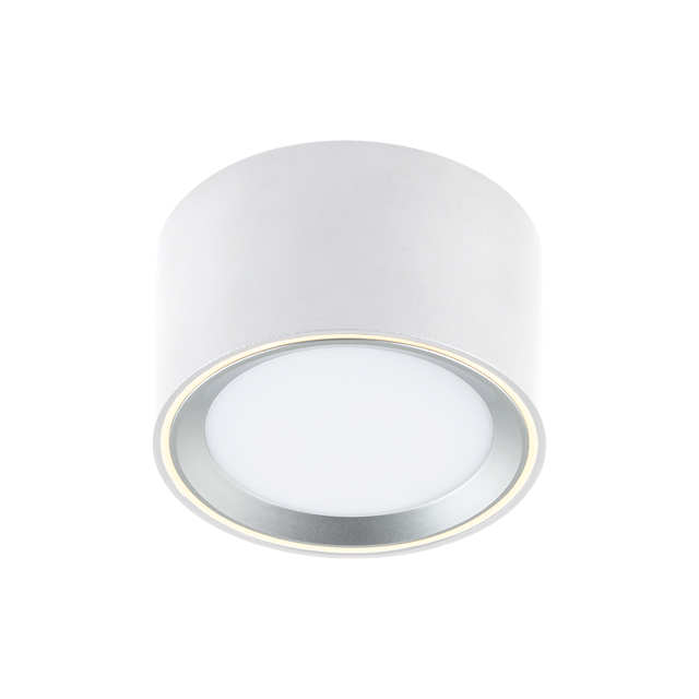 Oprawa natynkowa Oberon LED 1050 lm 8.7W barwa ciepła śr. 10 cm biała IP20 Inspire