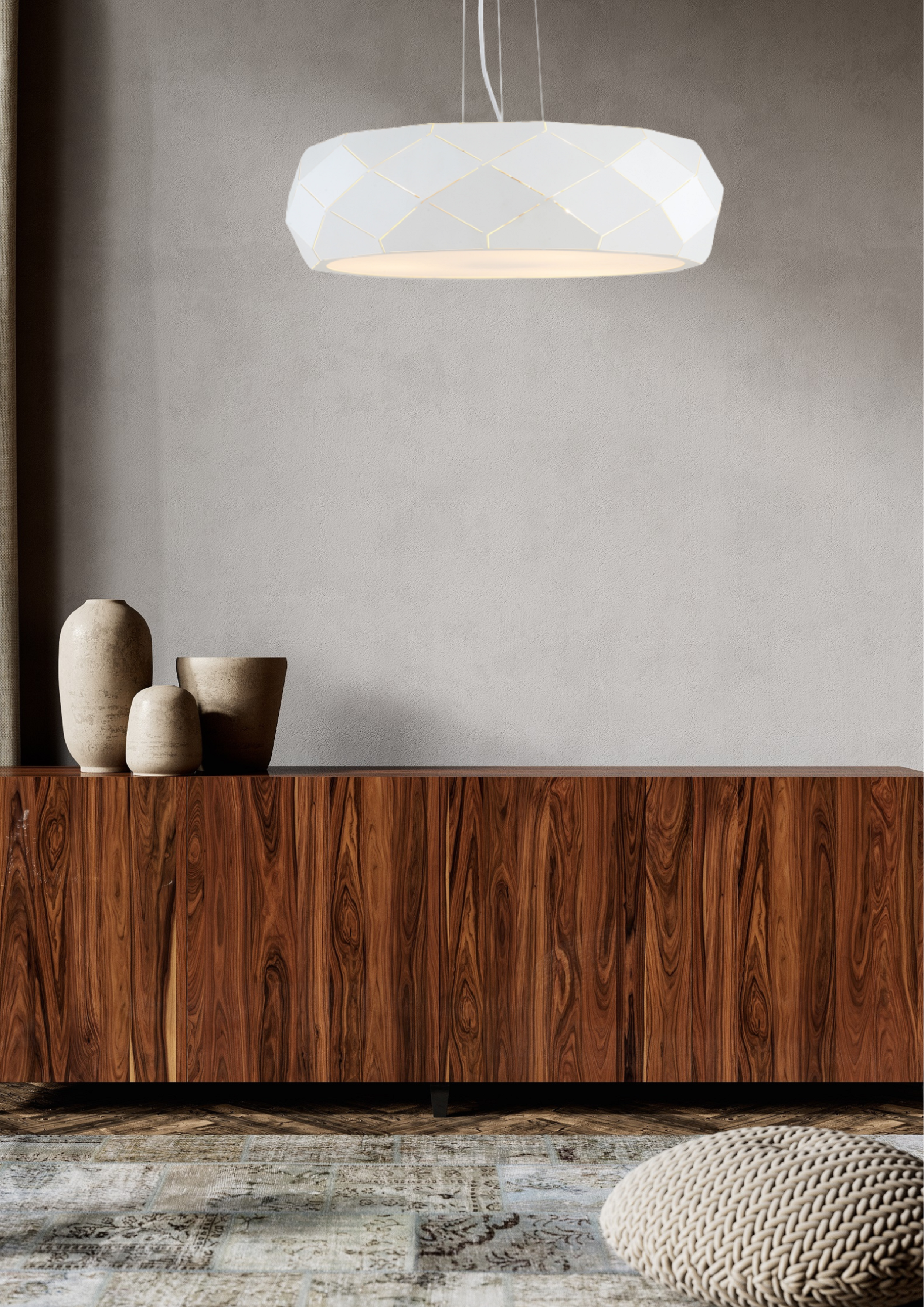 Lampa wisząca Reus biała E27 Light Prestige - 3