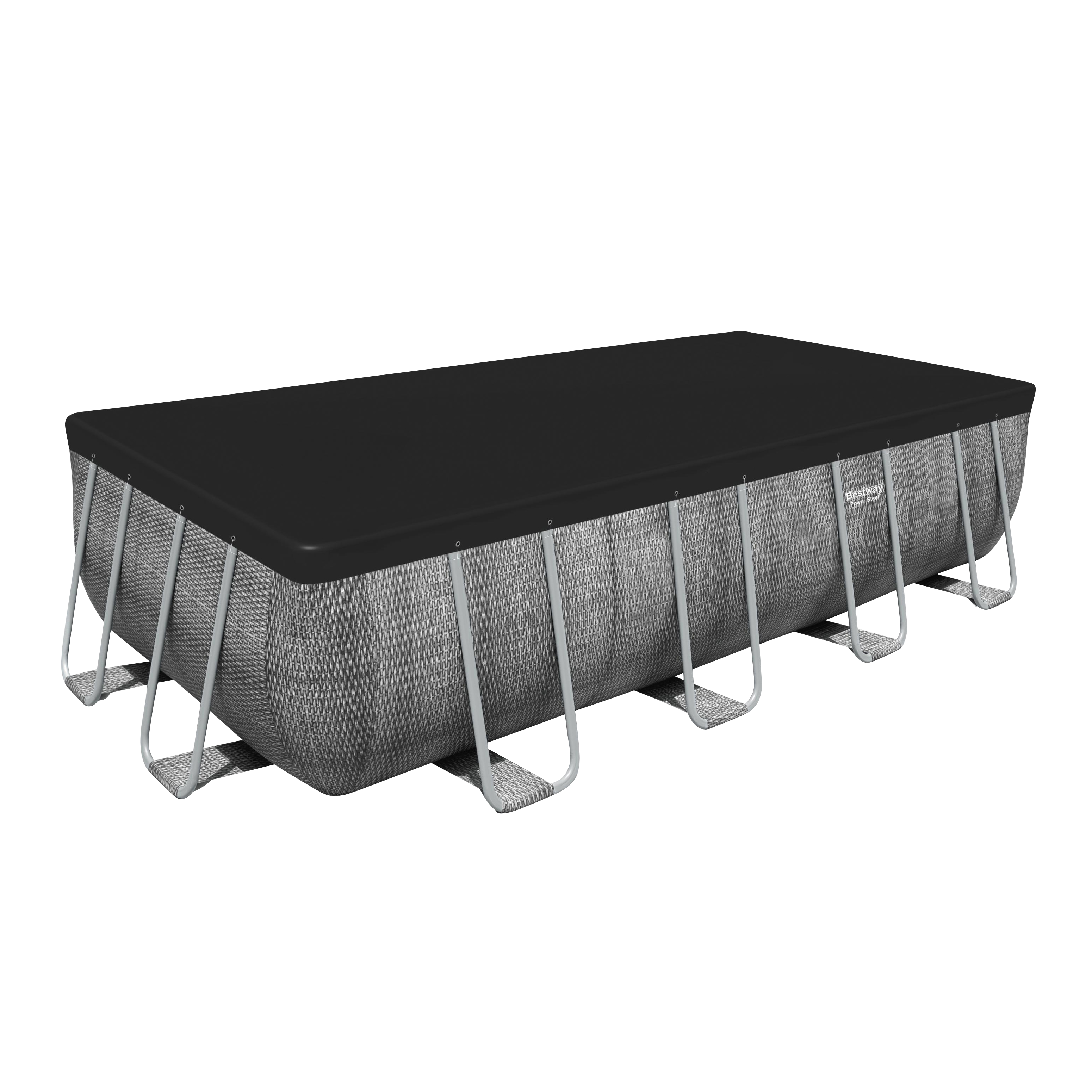 Piscina tubular de PVC multicolor rectangular 5.49x2.74x1.22 m con depuradora de cartucho y escalera de seguridad BESTWAY - 2