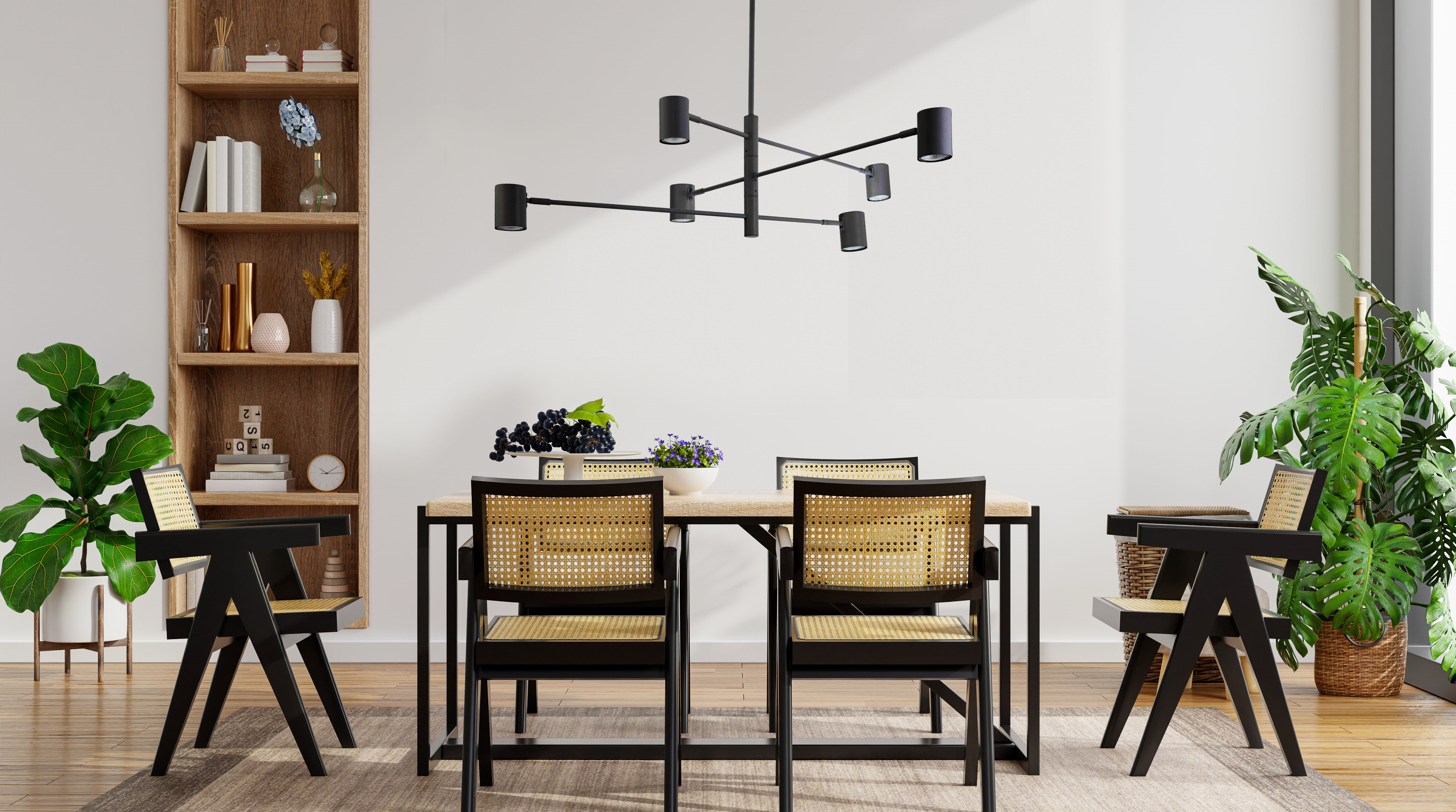 Lampa sufitowa Snow czarna 6 x GU10 Light Prestige - 2