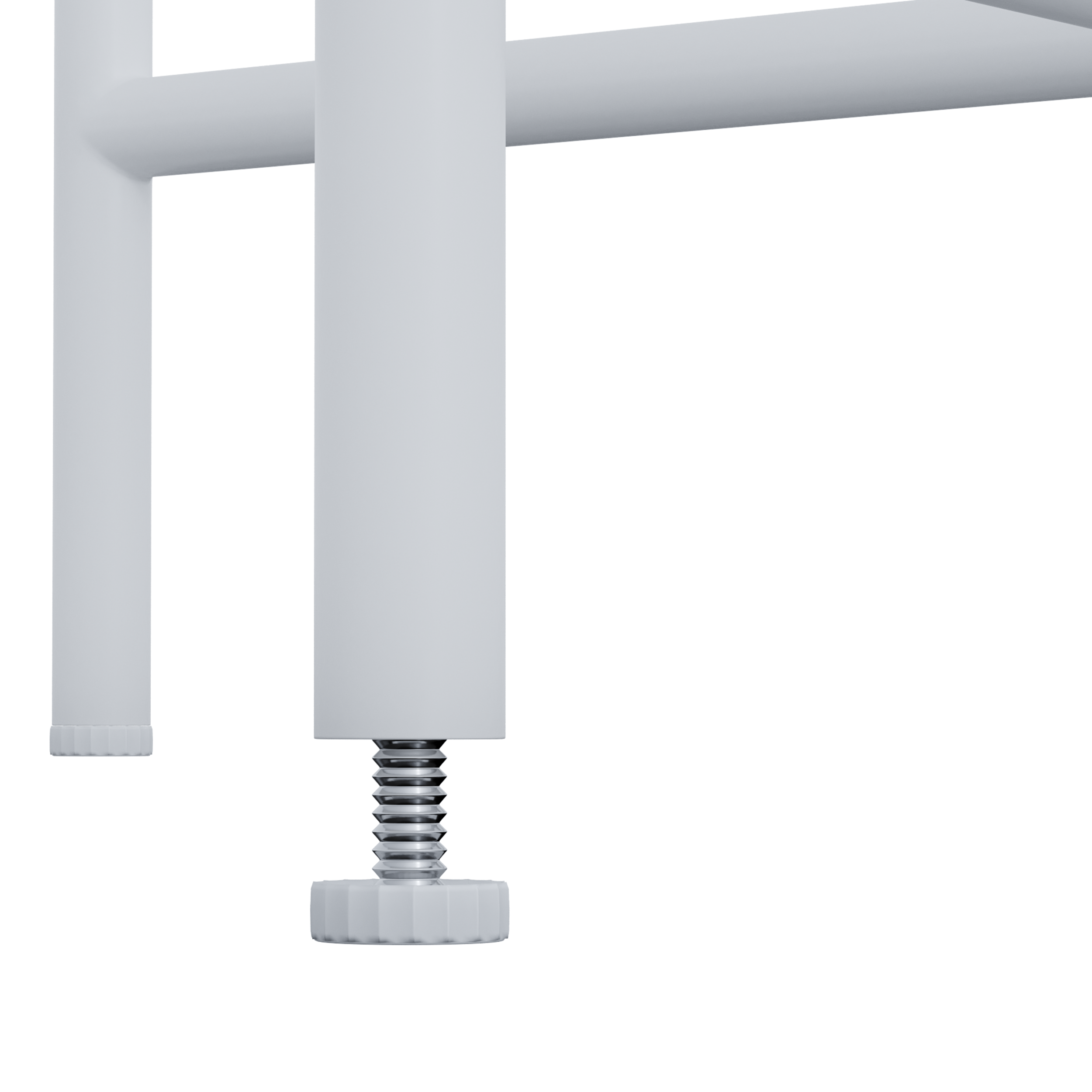 Mesa auxiliar de metal Naterial Mobis de ø 45 cm blanca - 5