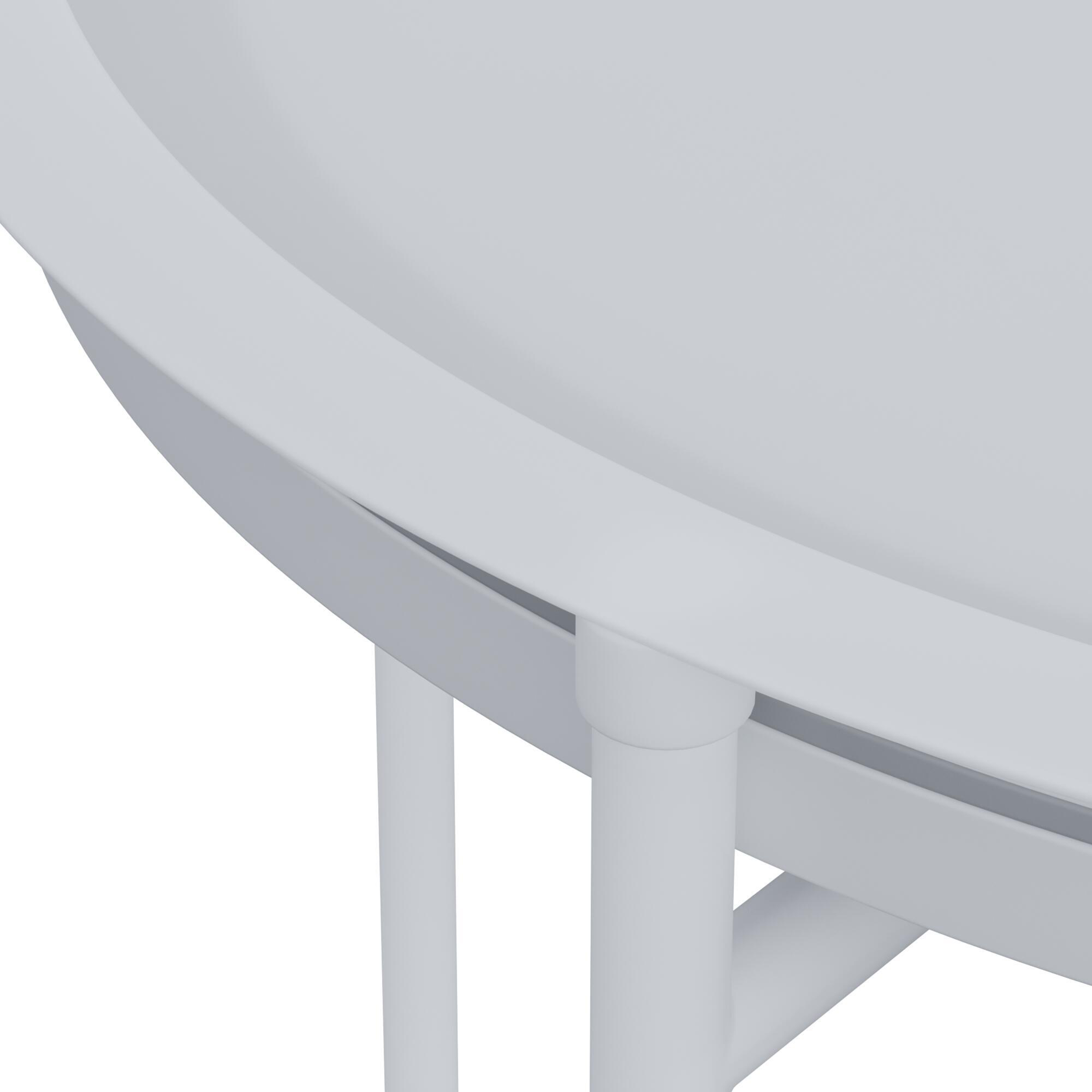 Mesa auxiliar de metal Naterial Mobis de ø 45 cm blanca - 4