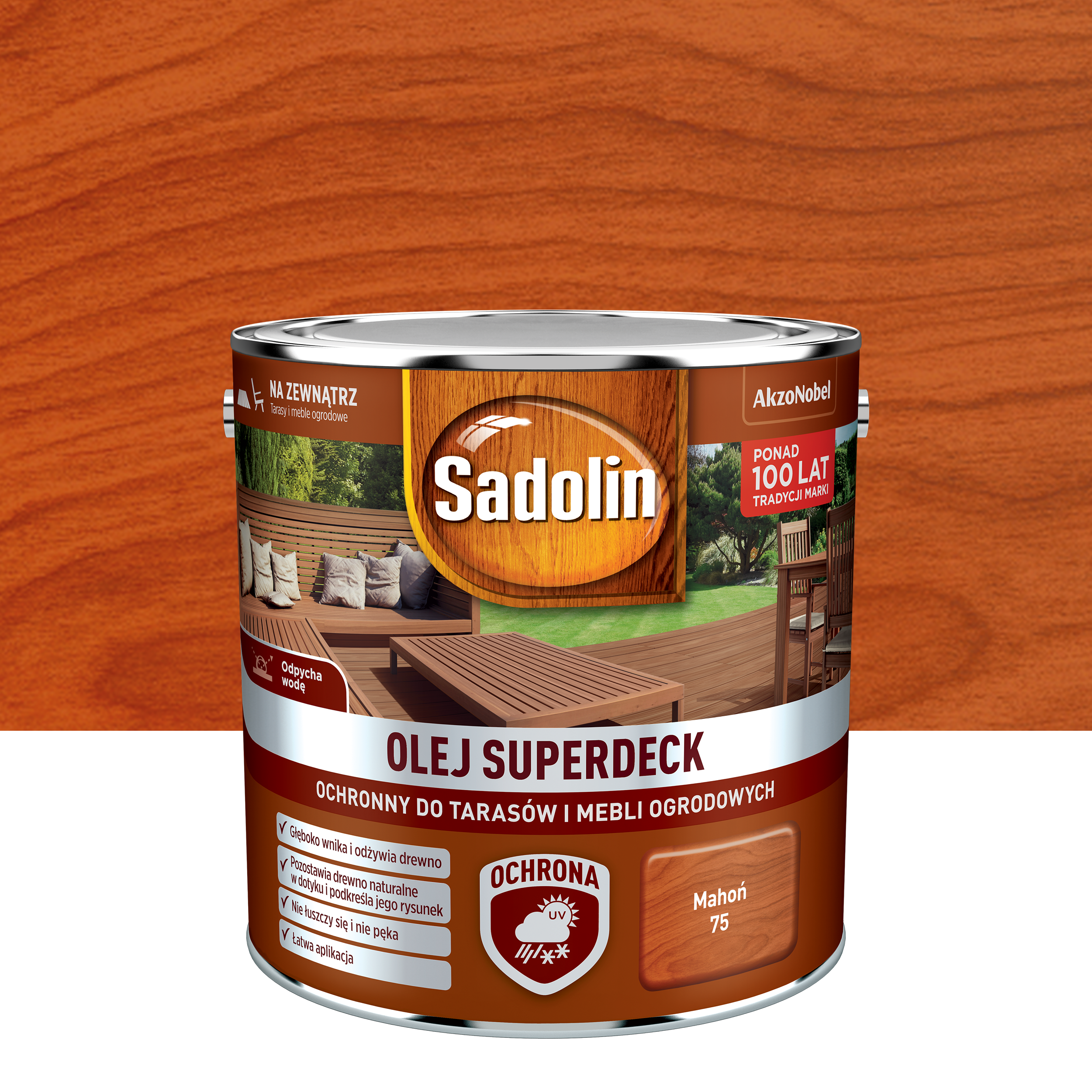 Olej do tarasów SUPERDECK 2.5 l Mahoń SADOLIN