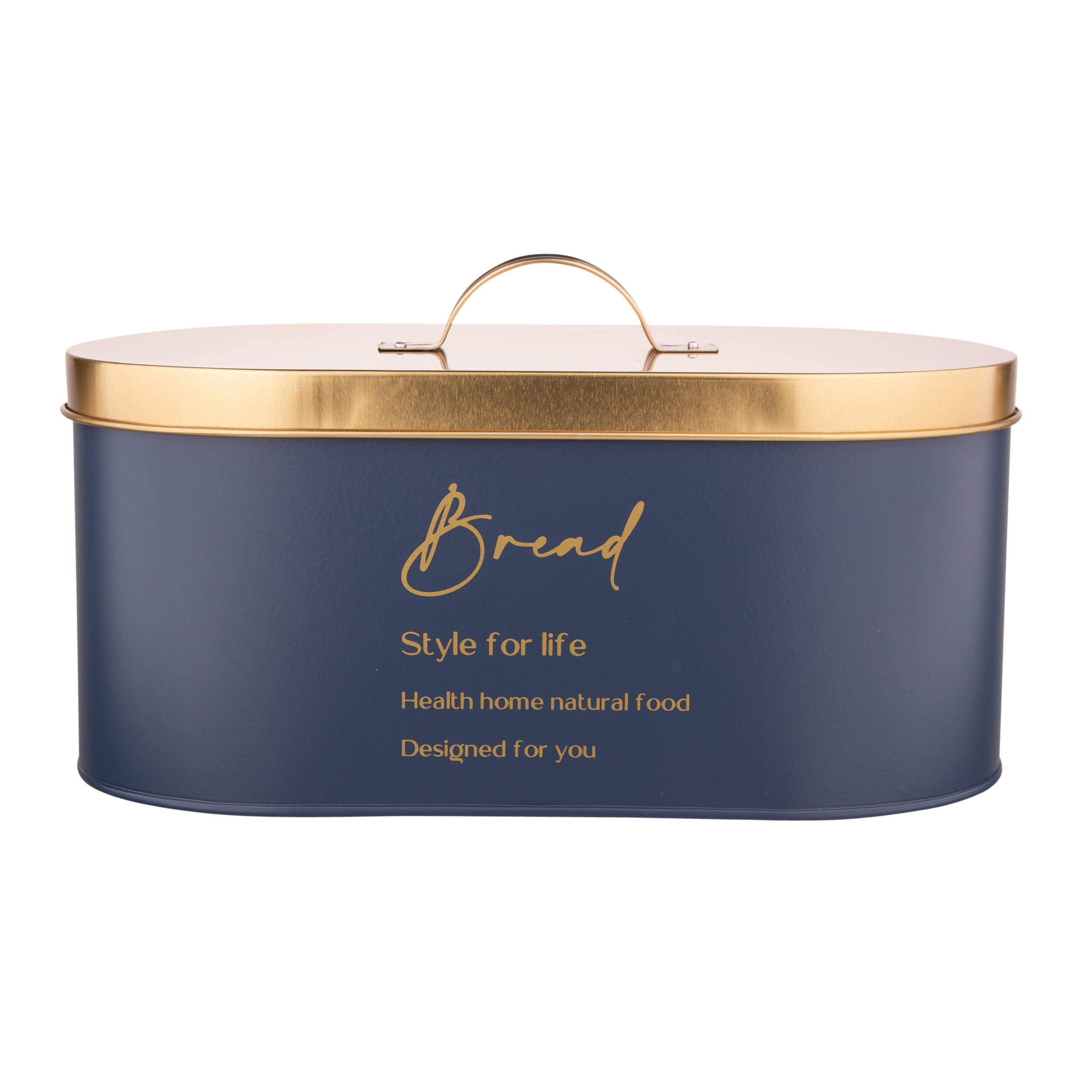 Chlebak z pokrywą granatowy/złoty Altom Design