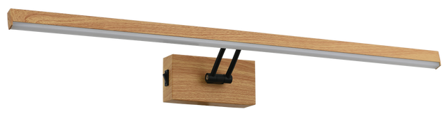 Kinkiet Lester 60 cm czarny z imitacją drewna 560 lm LED Reality