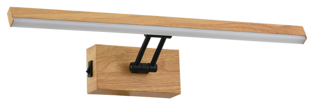 Kinkiet Lester 40 cm czarny z imitacją drewna 4000 lm LED Reality