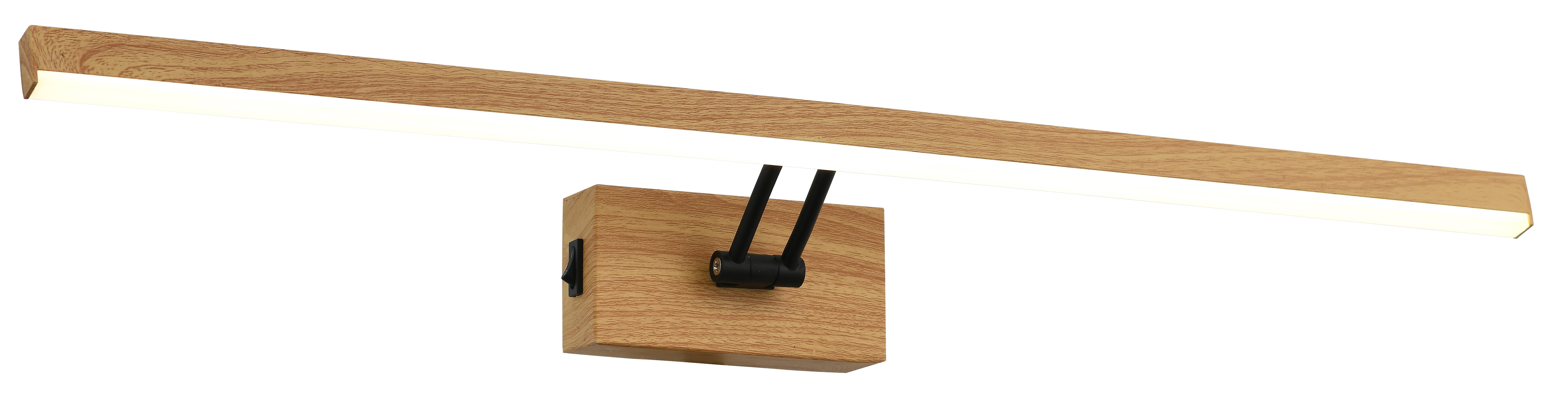 Kinkiet Lester 60 cm czarny z imitacją drewna 560 lm LED Reality - 3