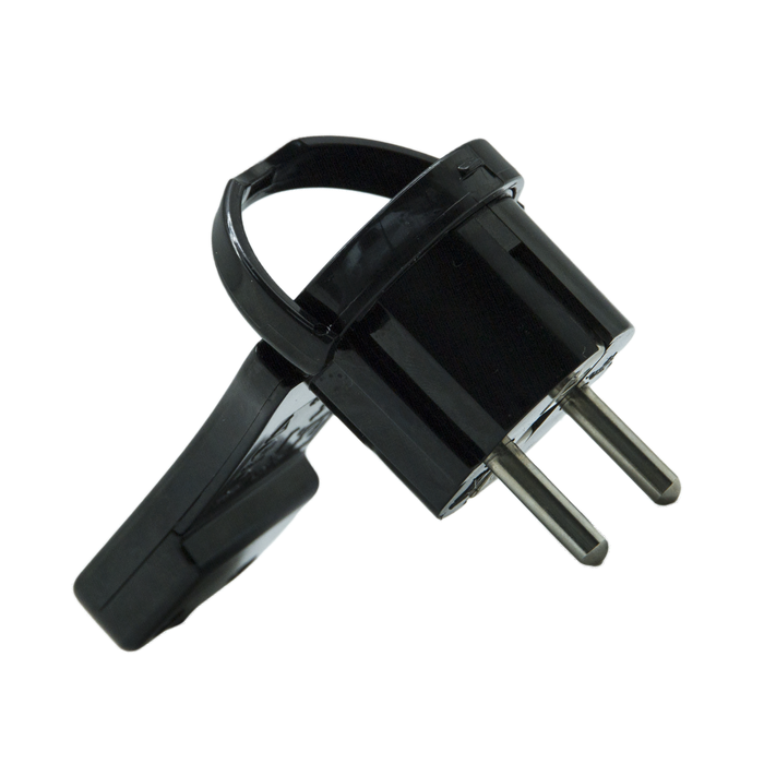 Clavija extra plana negra LEXMAN de 16A