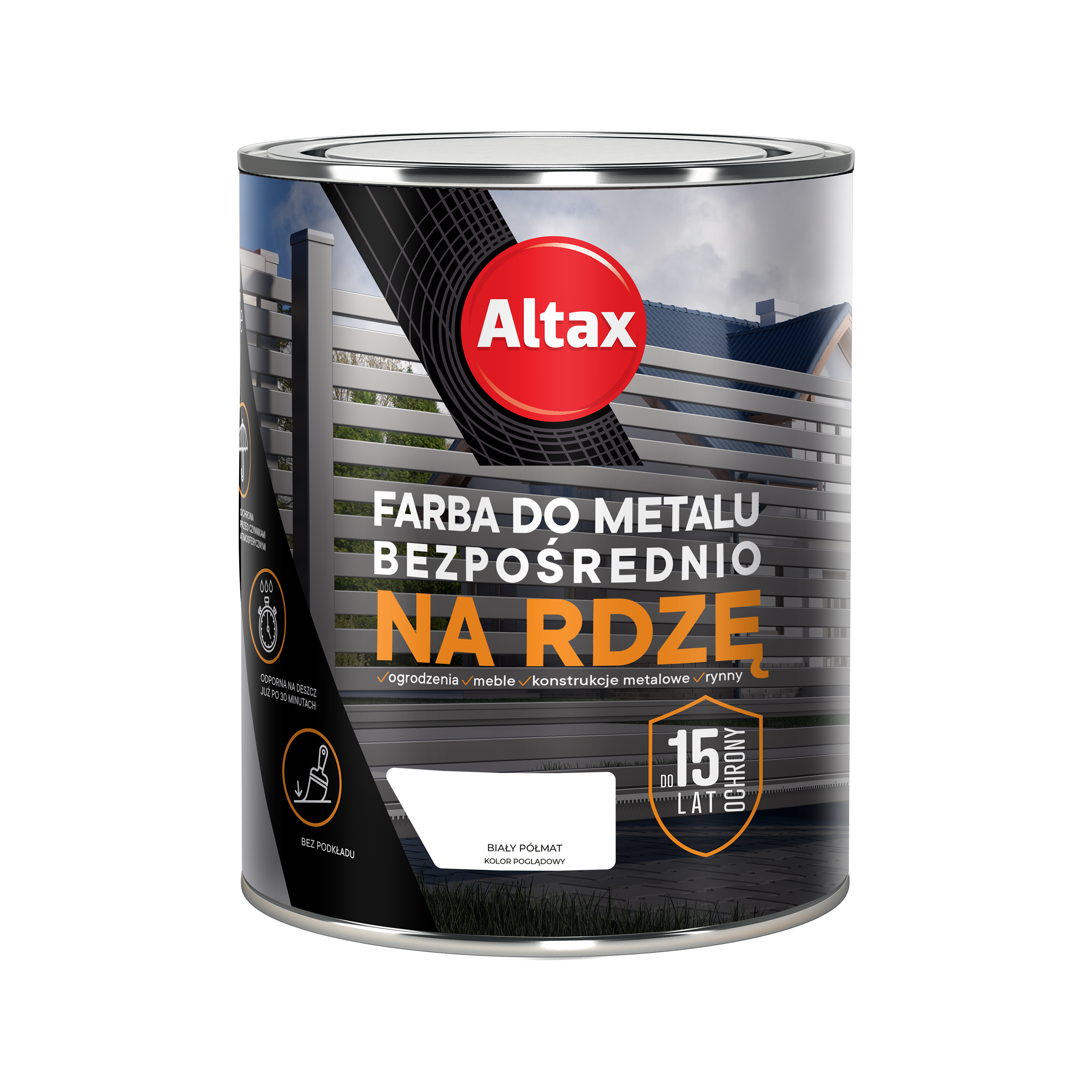 Farba antykorozyjna Na Rdzę 0.75 l półmat biały Altax