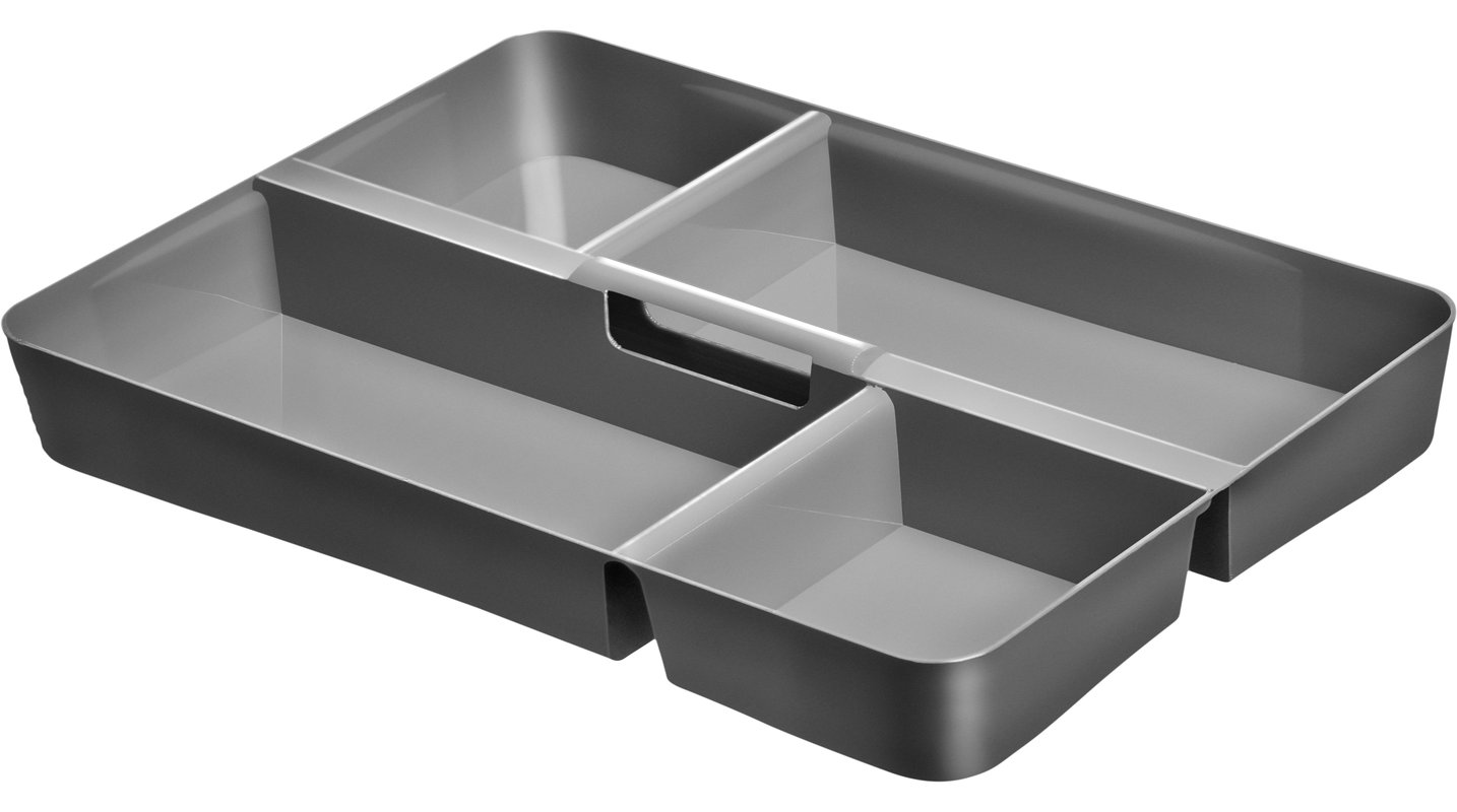 Wkład do pojemników i szuflad 26 x 17 cm szary Spaceo