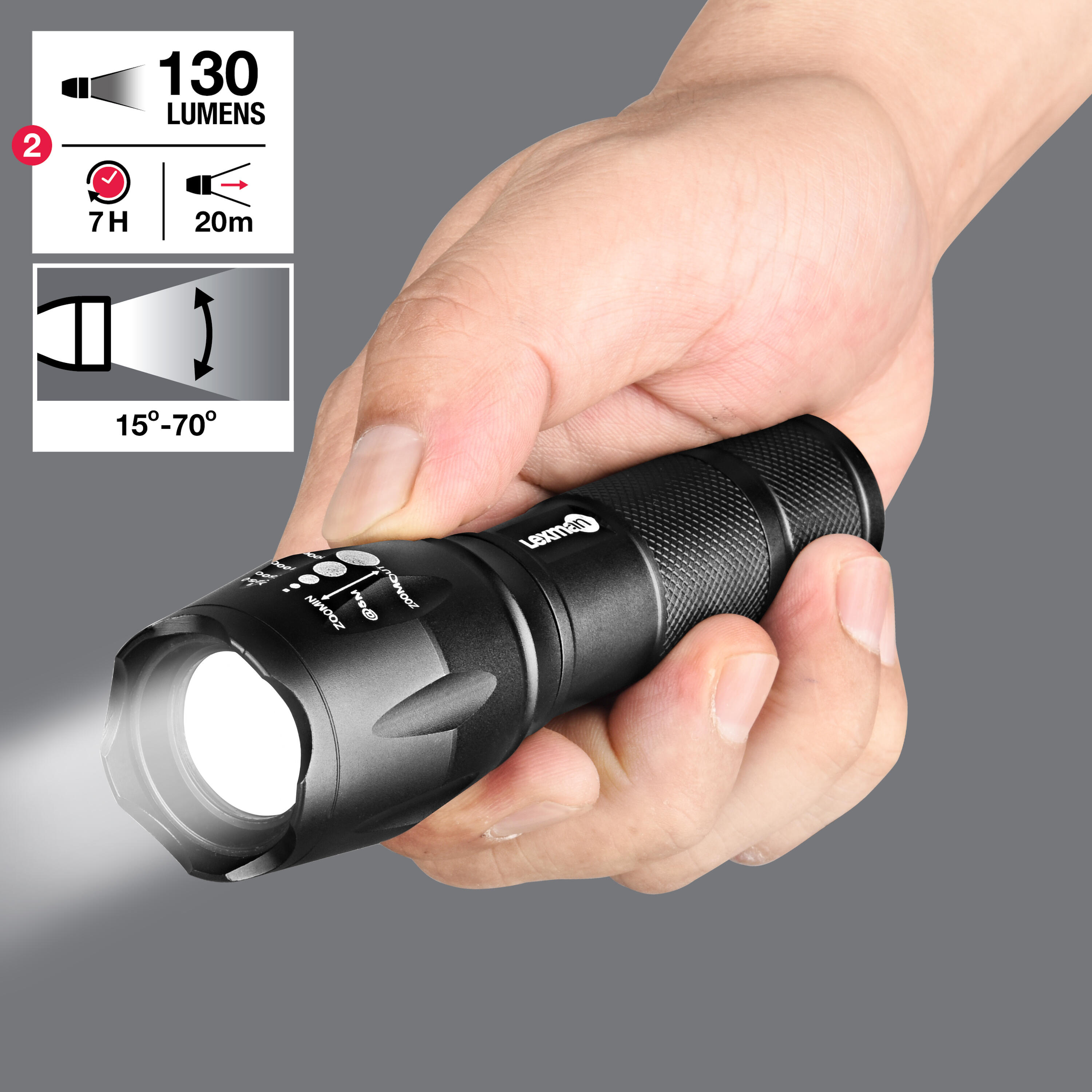 Lampada tascabile LEXMAN zoom 11953074 led 220 LM - 13